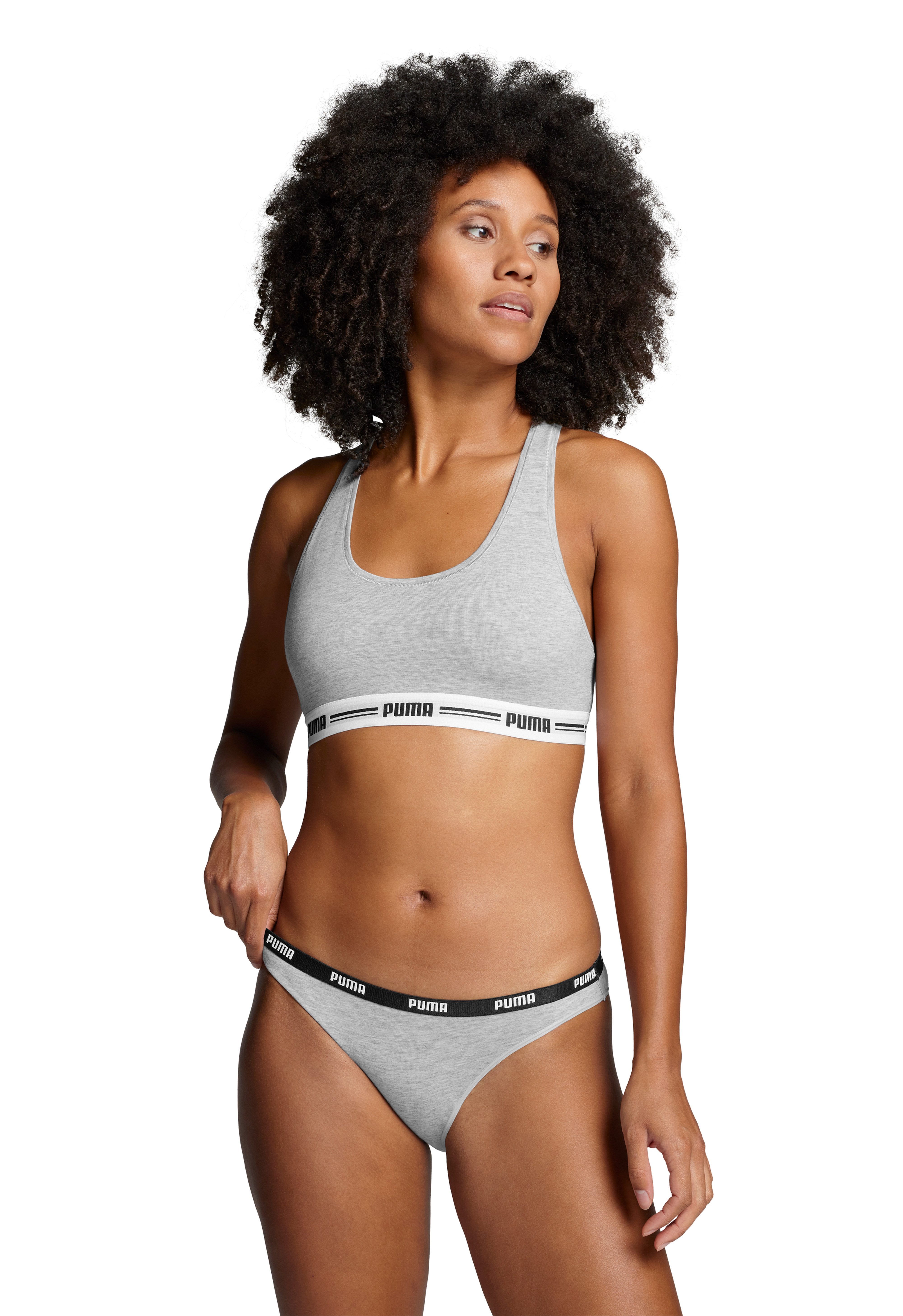 PUMA Bikinislip PUMA WOMEN BIKINI 2P (2er Pack) Low-Rise Design, flache Näh günstig online kaufen