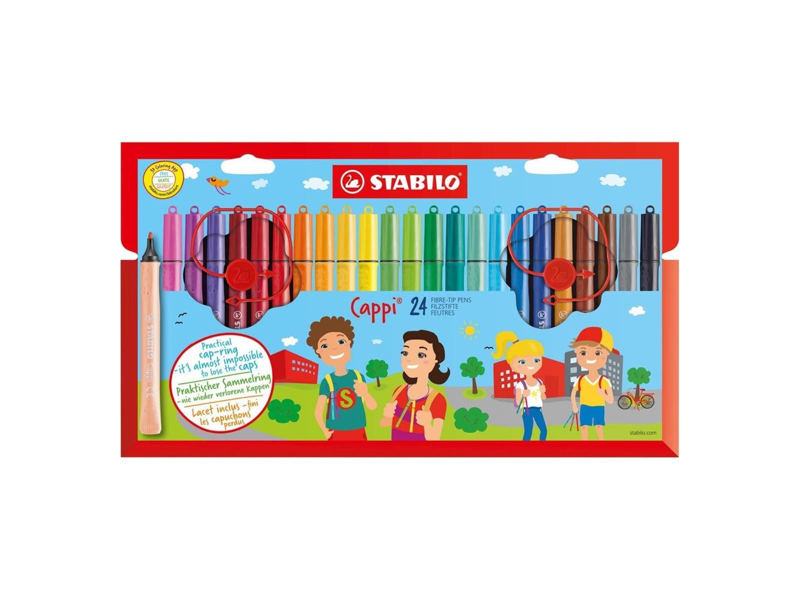 STABILO Filzstift STABILO Cappi Filzstift - 1 mm - 24er Set
