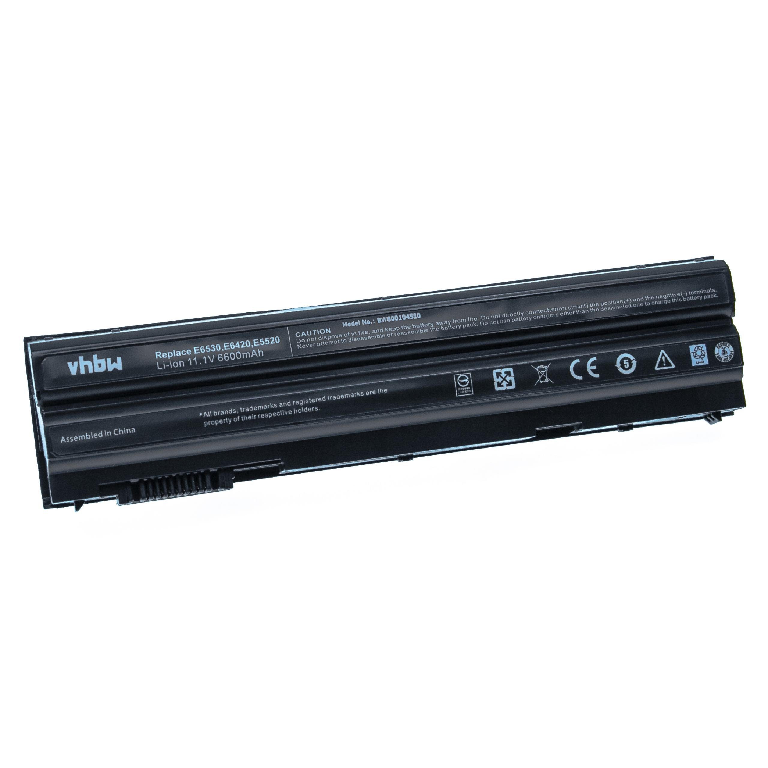 E5520, E6120, E5530 E5420, Notebook Notebook Laptop-Akku Notebook E6420, 6600 E5420m, E6220, passend 11,1V, E6320, Netbook Dell Latitude E5430, / / E5520m, mAh vhbw Li-Ion) für (6600mAh,