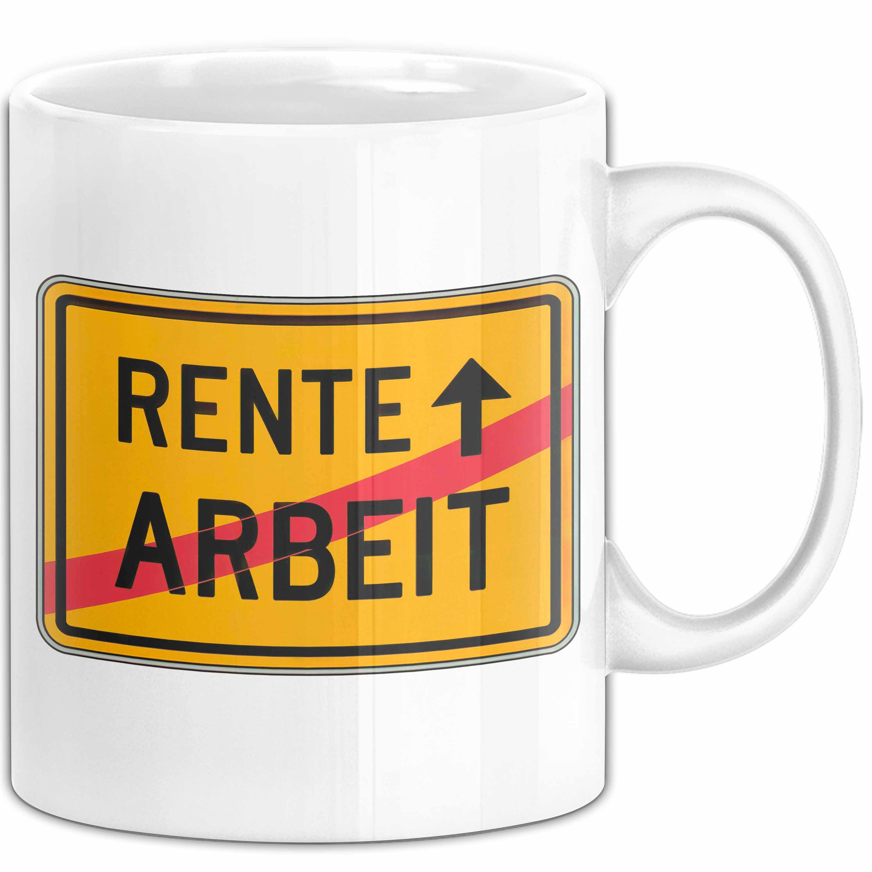 Trendation Tasse Rentner Tasse Geschenk Rente Arbeit Ruhestand