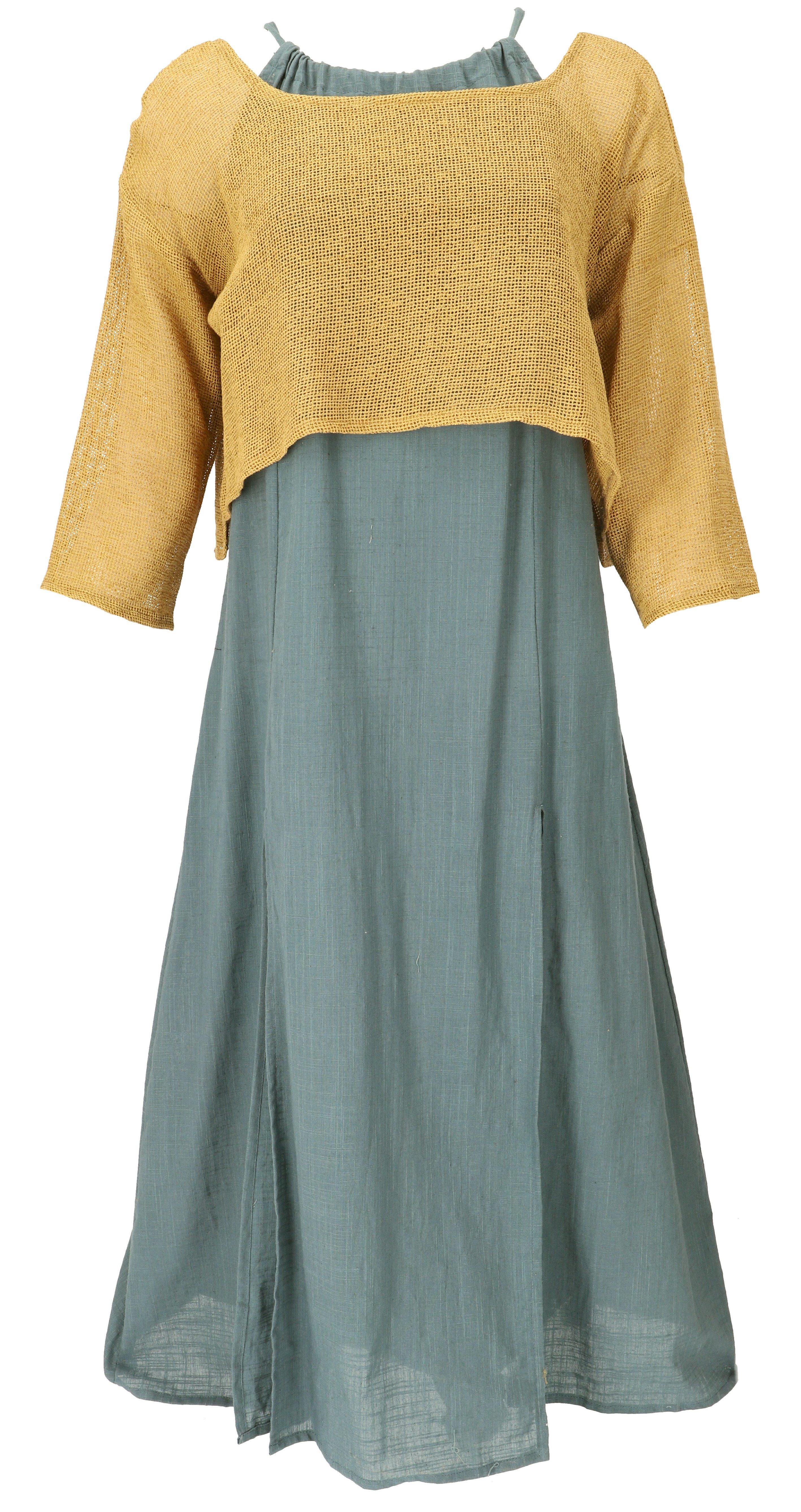 Guru-Shop Midikleid Natürliches Boho Sommerkleid, alternatives.. alternative Bekleidung – Bild 4 von 5