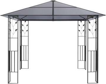 KONIFERA Pavillon Valencia, mit 4 Seitenteilen, Blätter-Optik, 300x300 cm oder 300x400 cm, Stahlgestell