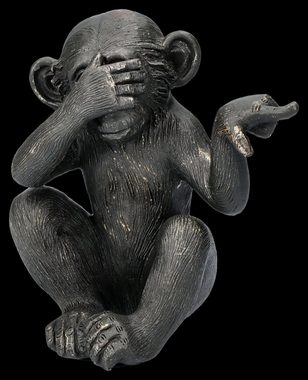 Figuren Shop GmbH Tierfigur Schimpansen Baby Figuren - Nichts Böses klein - Tierfigur Affenfiguren