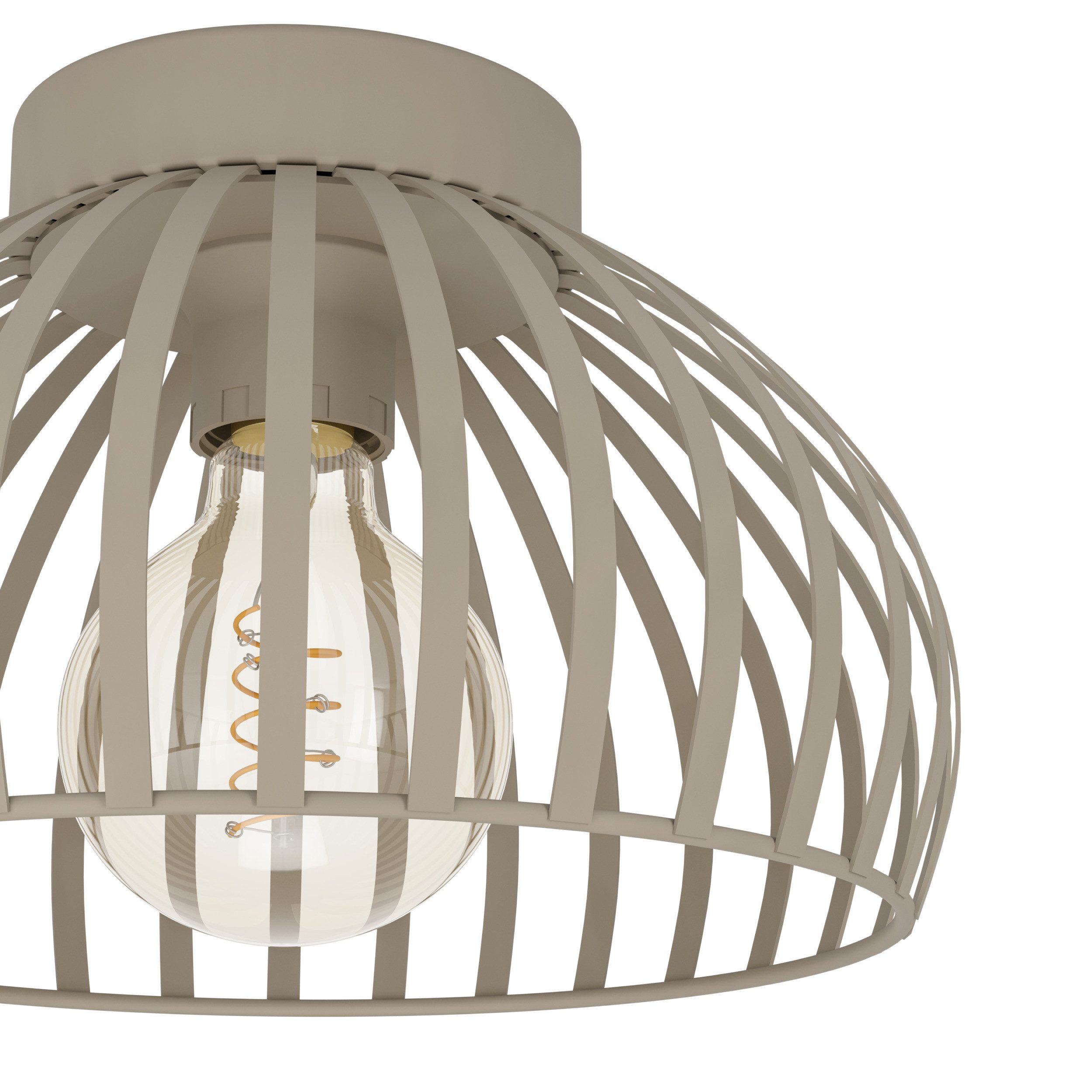 EGLO Deckenleuchte MOGANO 3 Deckenlampe - Stahl - E27 - 1X40W - IP20, ohne Leuchtmittel, Wohzimmerlampe, Esszimmerlampe, Flur, Schlafzimmer, H18 x Ø28 cm – Bild 4 von 4