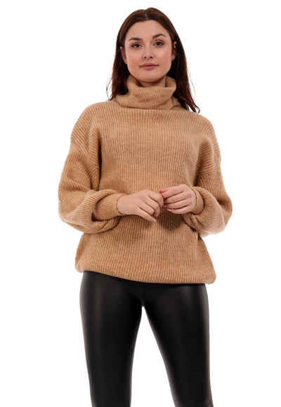 YC Fashion & Style Strickpullover »Damen Winter Pullover Oversize mit Rollkragen Casual Sweater One Size« (1-tlg) casual