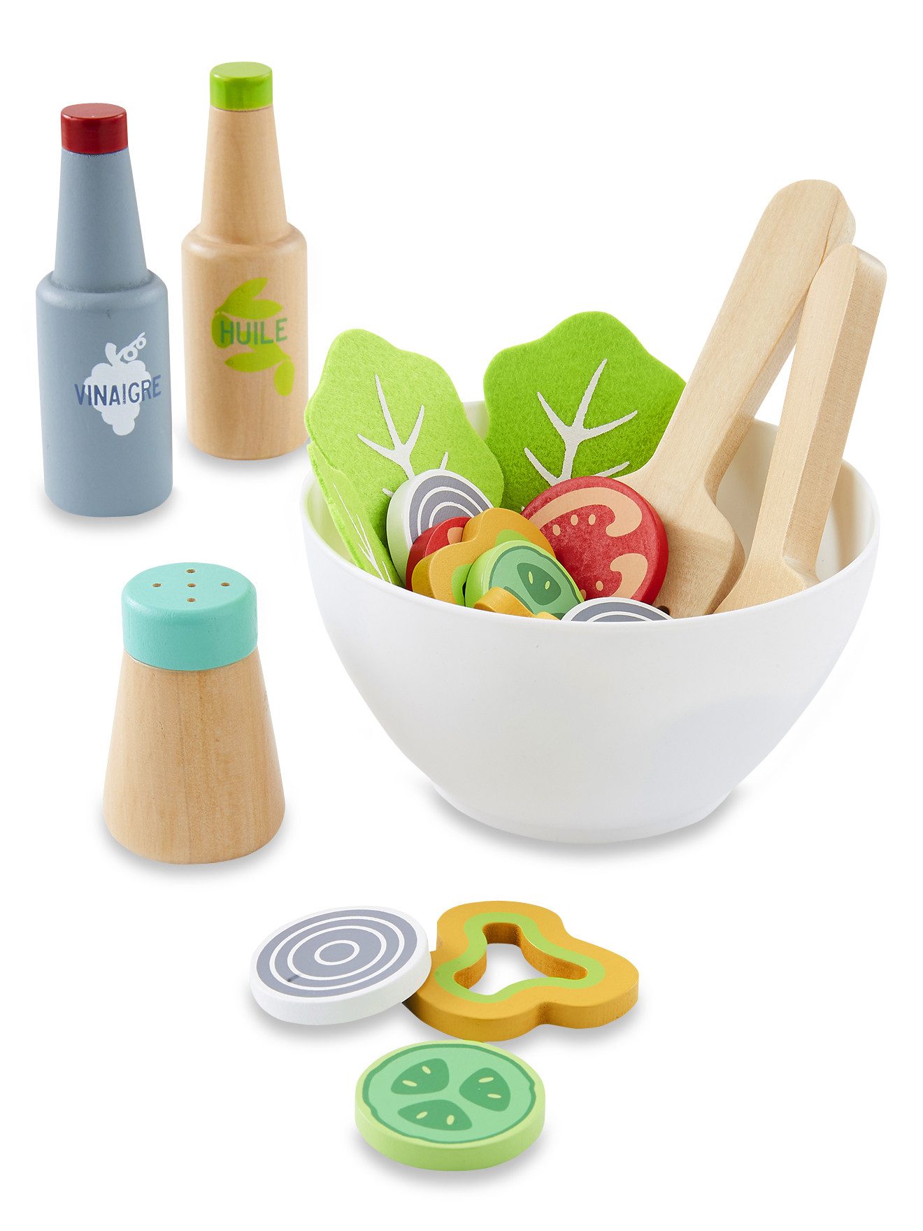 vertbaudet Spielküche Salat-Set für die Spielküche, Holz FSC® Holz