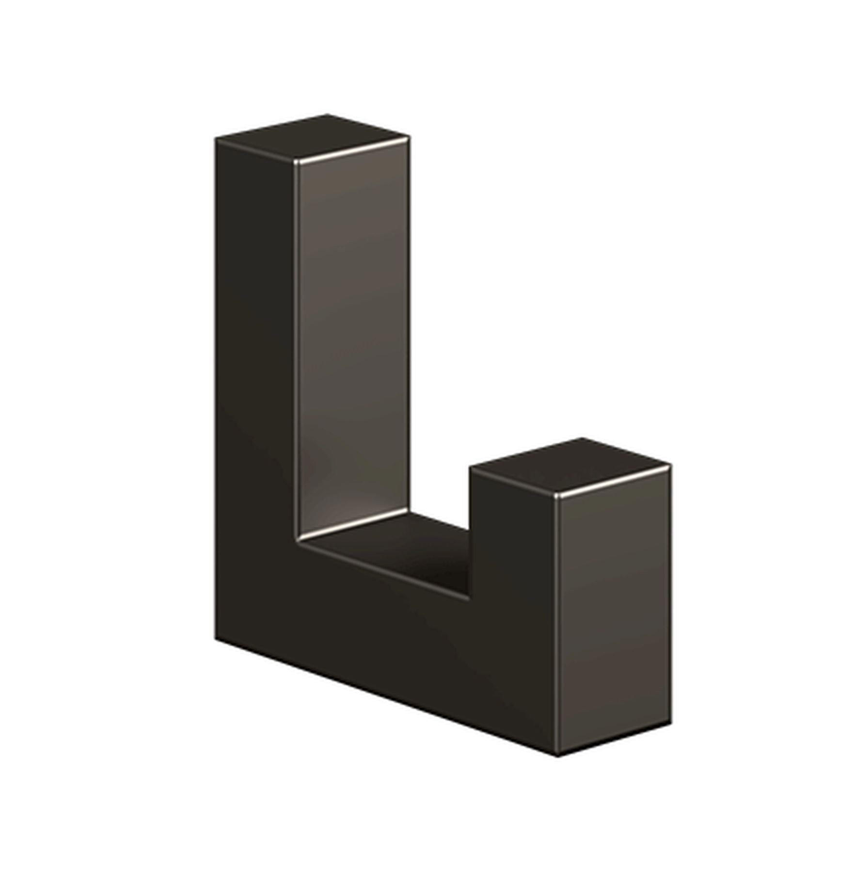livingpoint24 Garderobenhaken Garderobenhaken Tetriss modern Kleiderhaken Schwarz Wandhaken eckig (1 St)