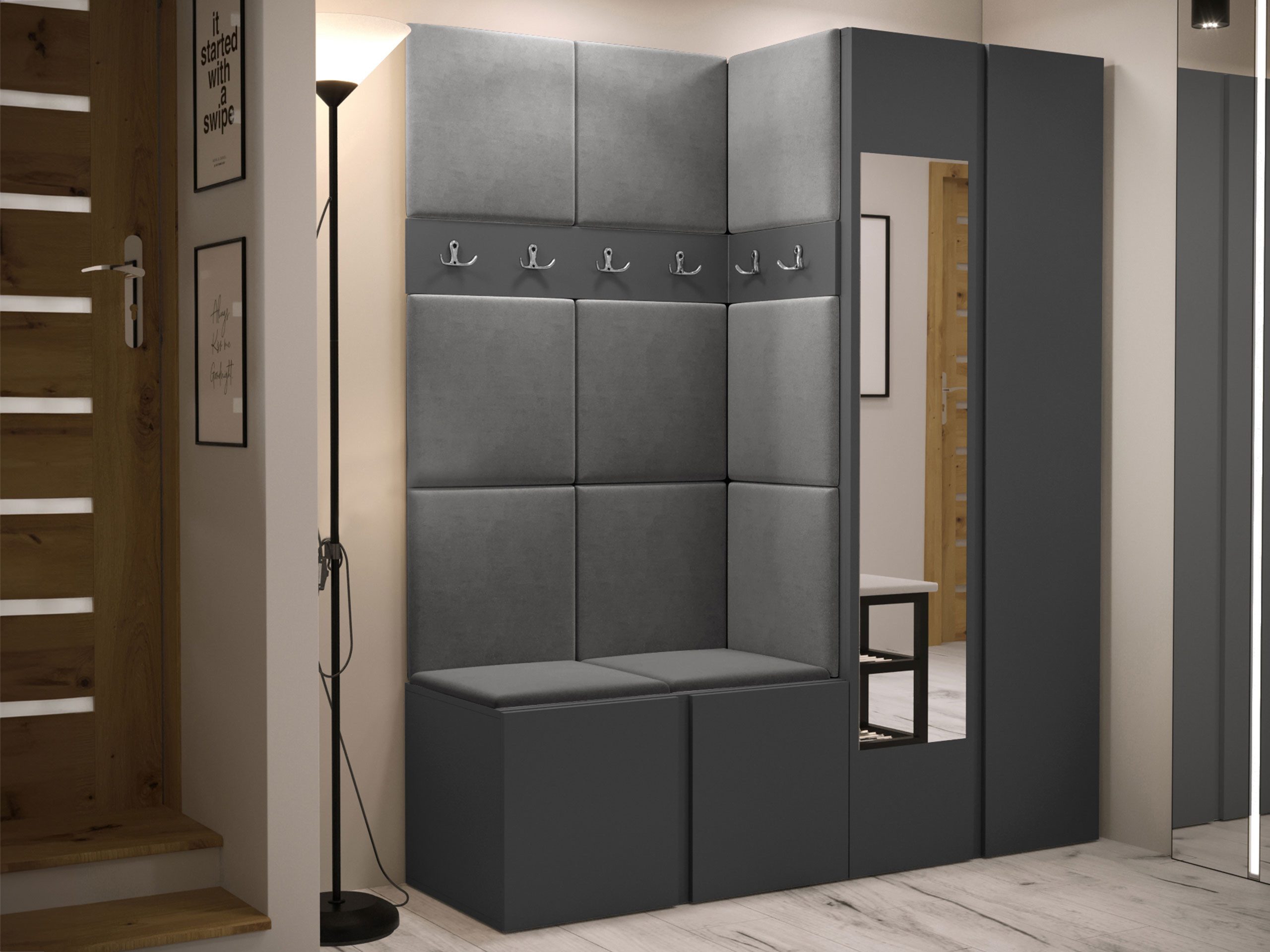 MIRJAN24 Garderoben-Set Orion XII, (Komplett-Set, Schrank, Schrank mit Spie günstig online kaufen