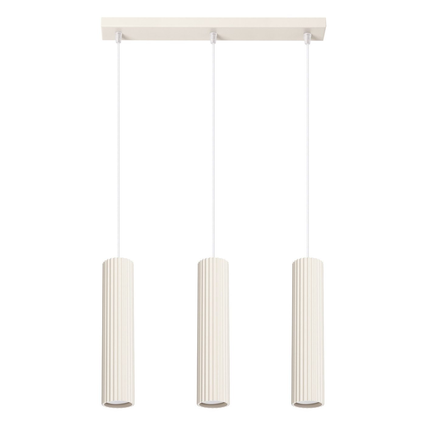 SOLLUX lighting Hängeleuchte Pendelleuchte Karbon 3L Beige, Nicht enthalten