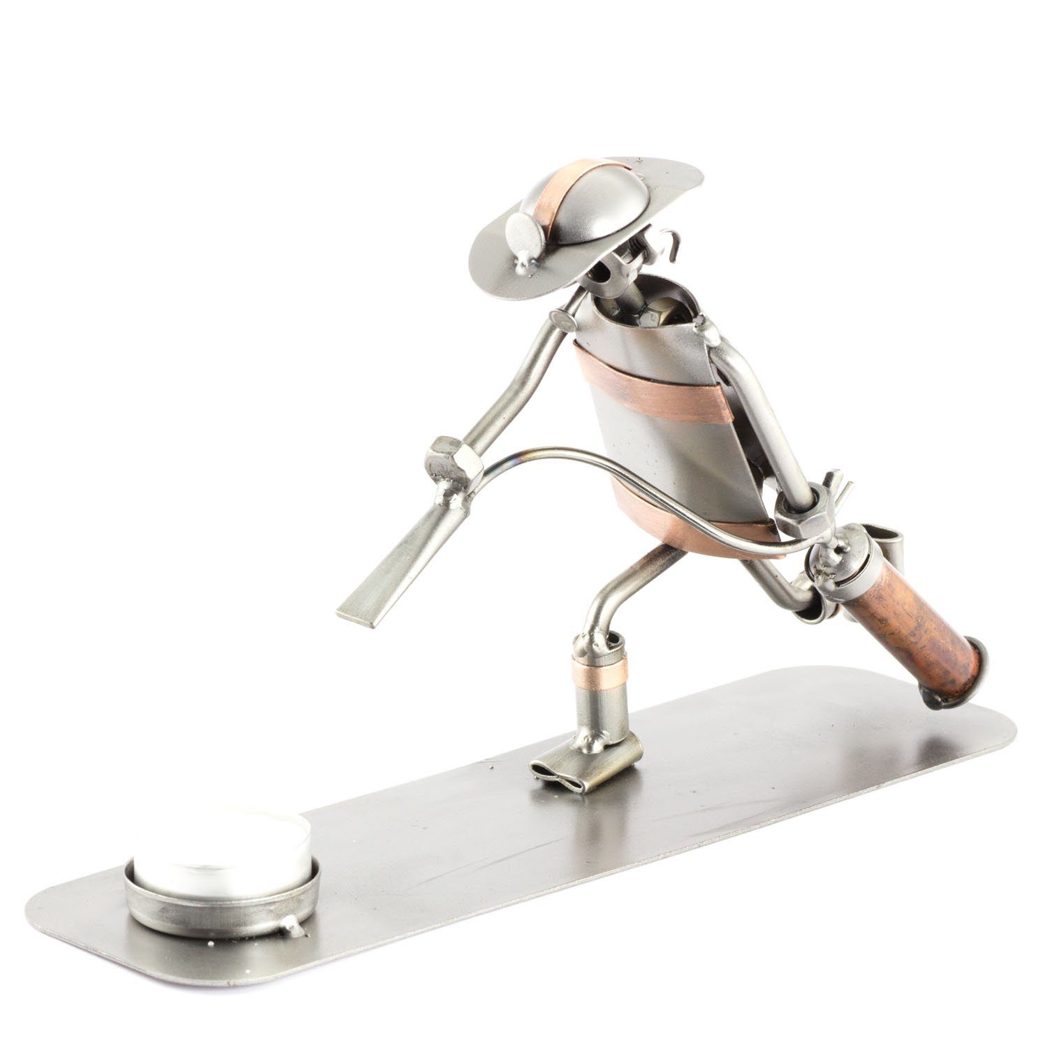 Steelman24 Dekofigur Feuerwehrmann Teelichthalter