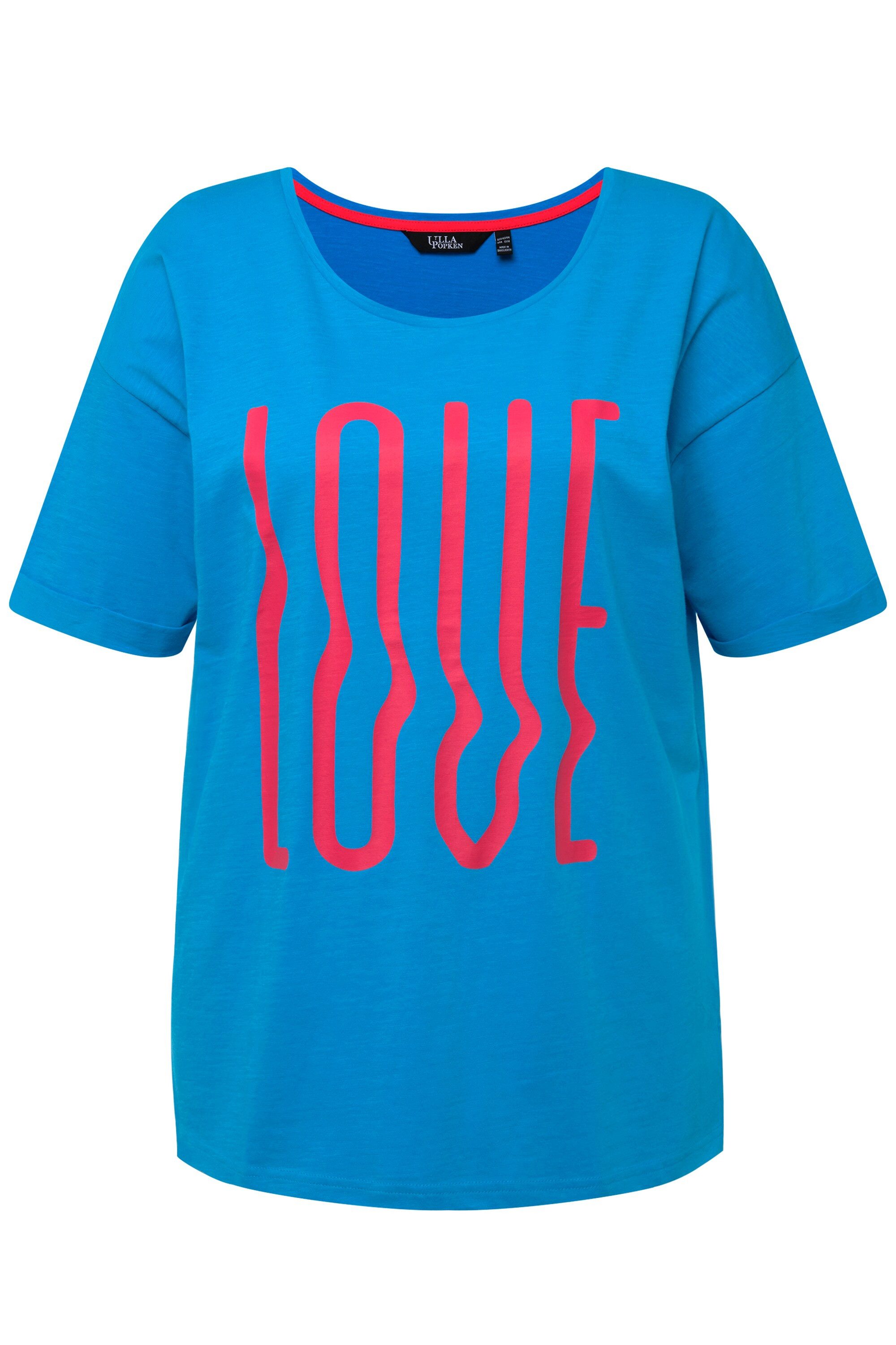 Ulla Popken T-Shirt T-Shirt oversized LOVE Halbarm günstig online kaufen