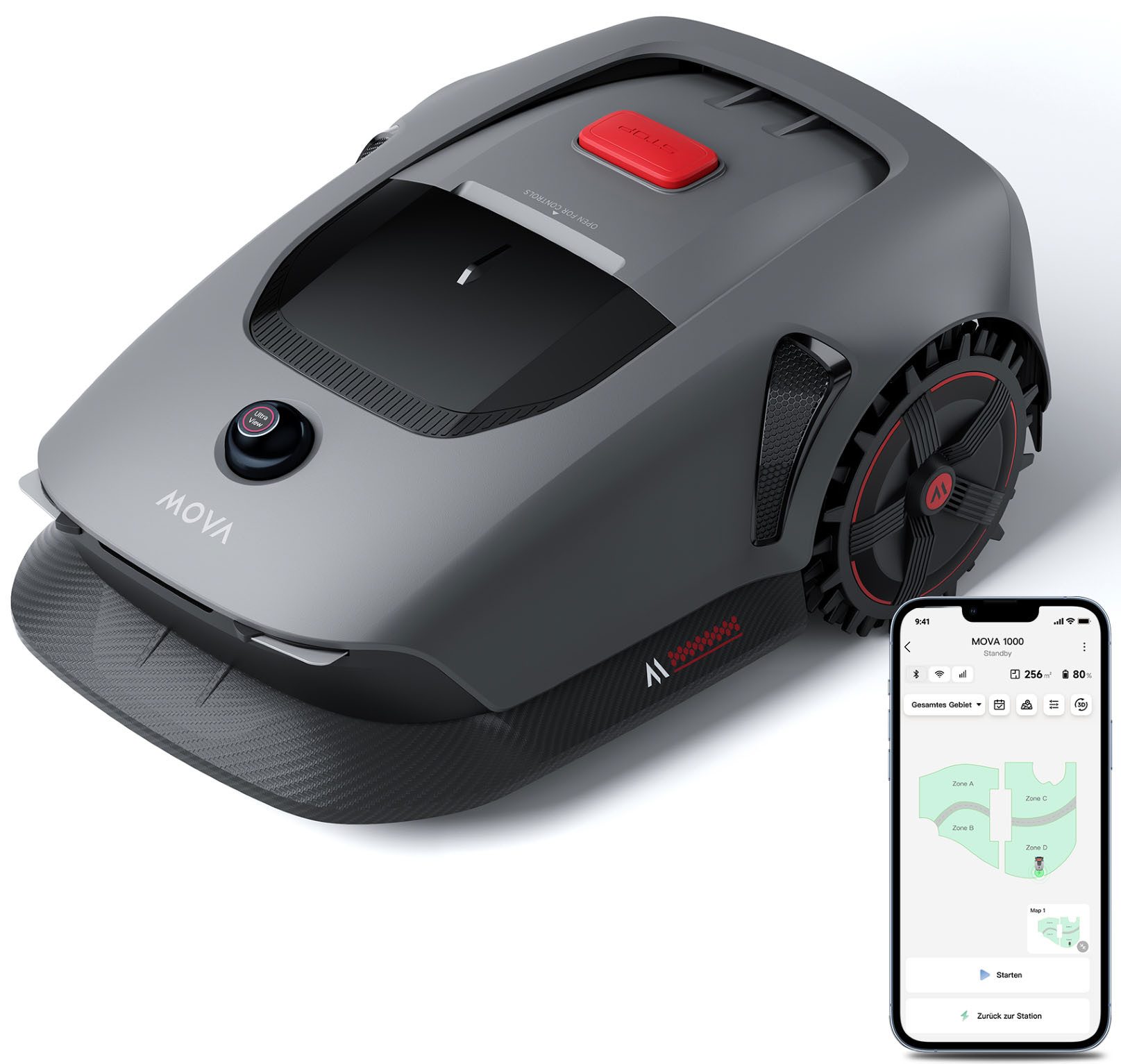 Mova Rasenmähroboter »Mova 1000«, bis 1000 m² Rasenfläche, (mit Ladestation günstig online kaufen