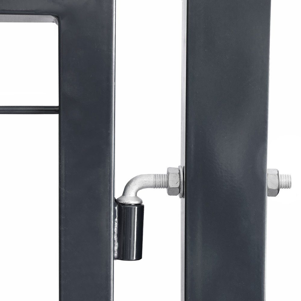 HOME DELUXE Gartentor Doppelstabmatten Gartentor PORTARIUS - Anthrazit, aus feuerverzinktem, rostbeständigem Stahl