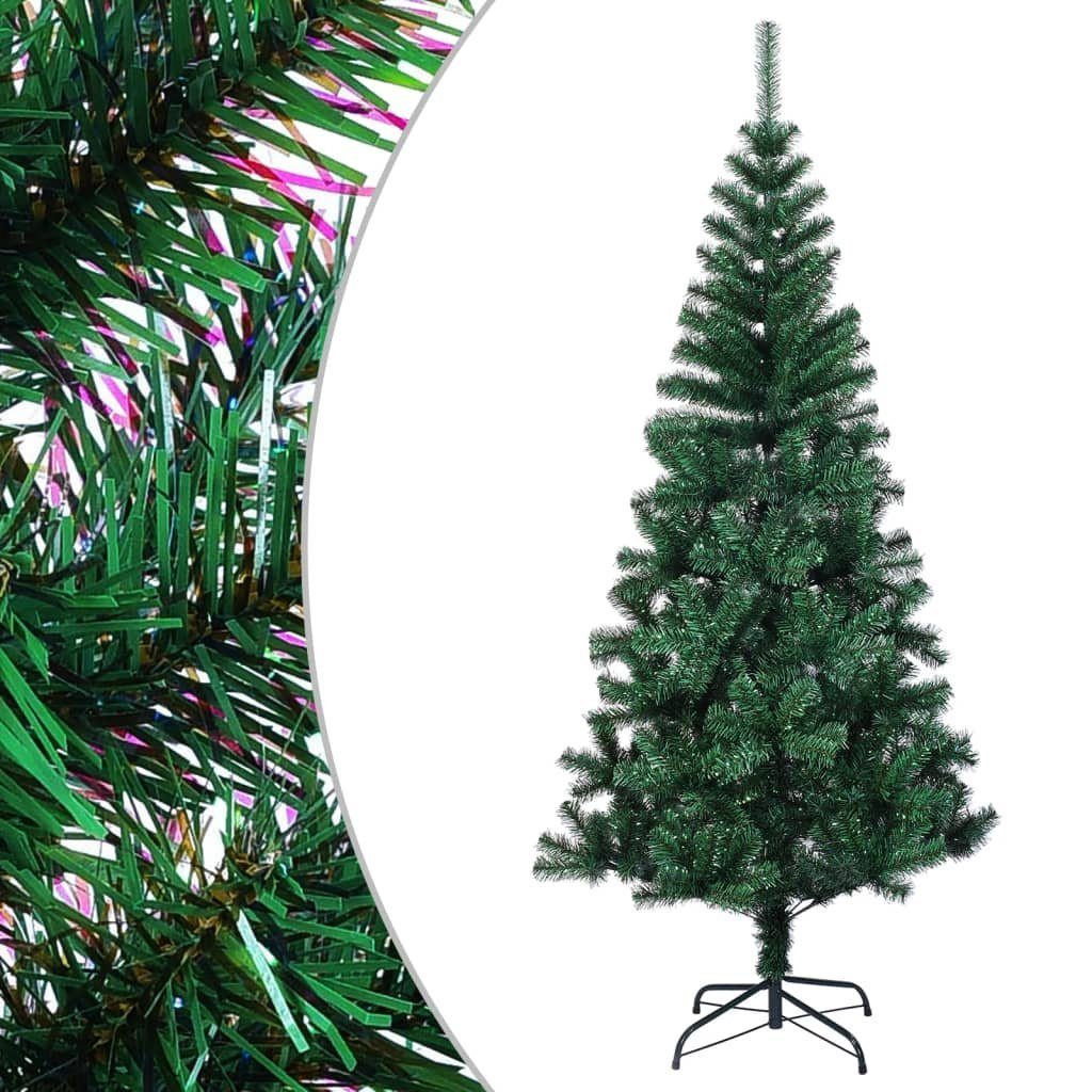 vidaXL Künstlicher Weihnachtsbaum Künstlicher Weihnachtsbaum Schillernde Spitzen Grün 150 cm PVC