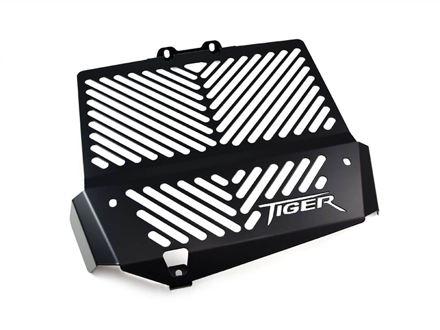 ZIEGER Motorrad-Additiv Kühlerabdeckung für Triumph Tiger 1050 Logo schwarz, Motorradkühlerabdeckung