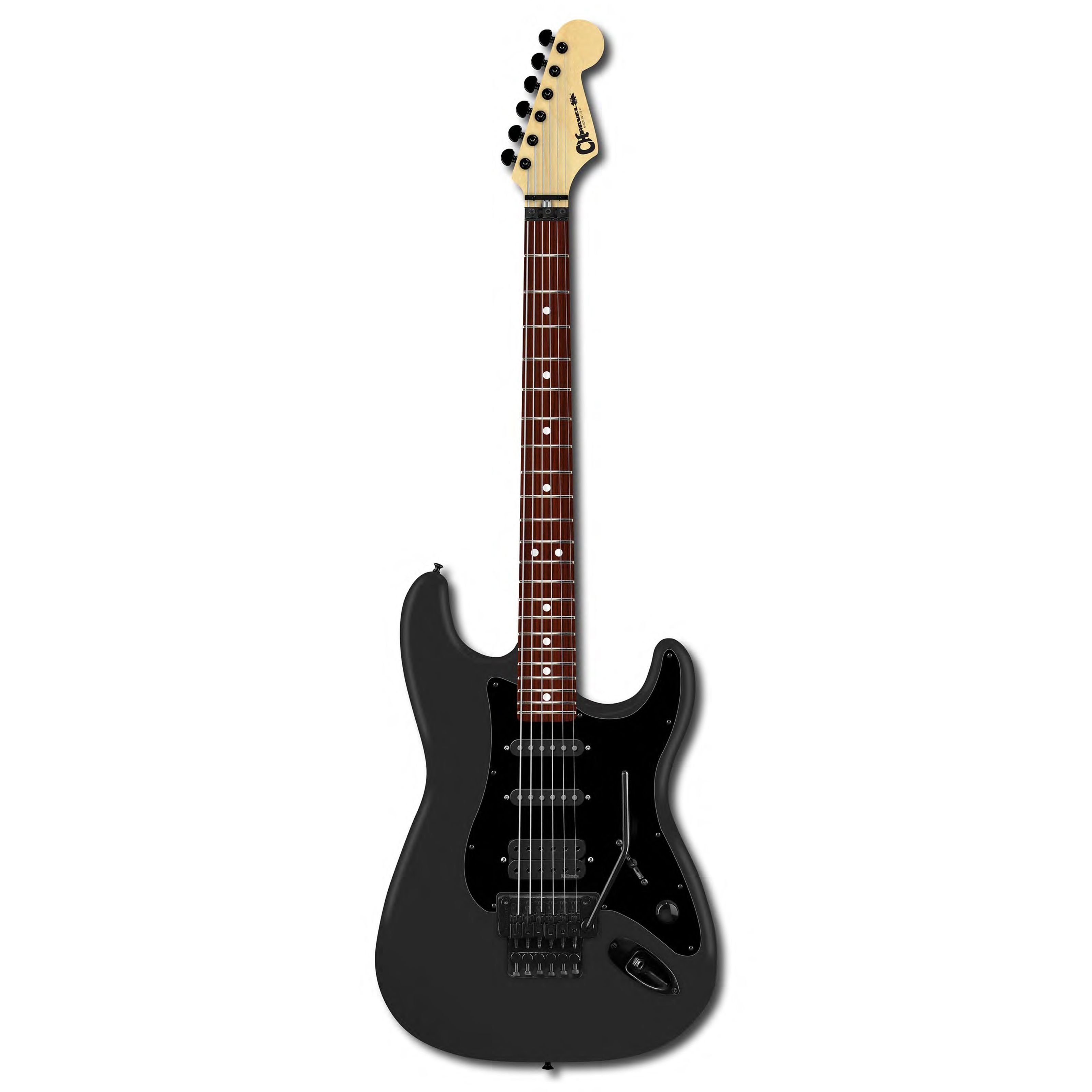 Charvel E-Gitarre, E-Gitarren, Premium-Instrumente, USA Select So-Cal Style 1 HSS FR Pitch Black - Custom E-Gitarre