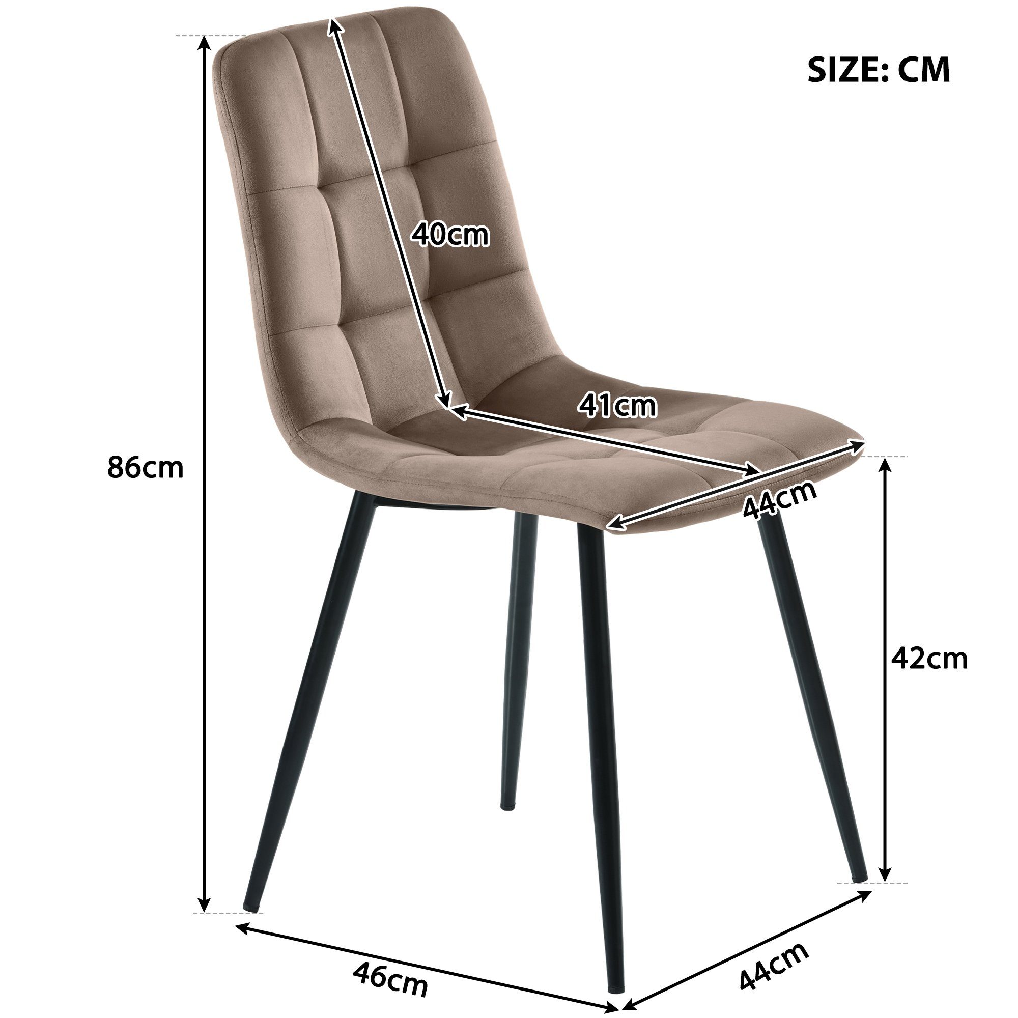 Flieks Essgruppe, (5-tlg), Esstisch mit 4 Stühlen Set Küchetisch Esszimmerstuhl, Metallbeine