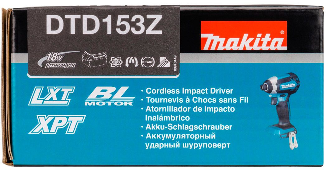 Makita Akku-Schlagschrauber DTD153Z, 3400 U/min, 170 Nm, ohne Akku und Ladegerät