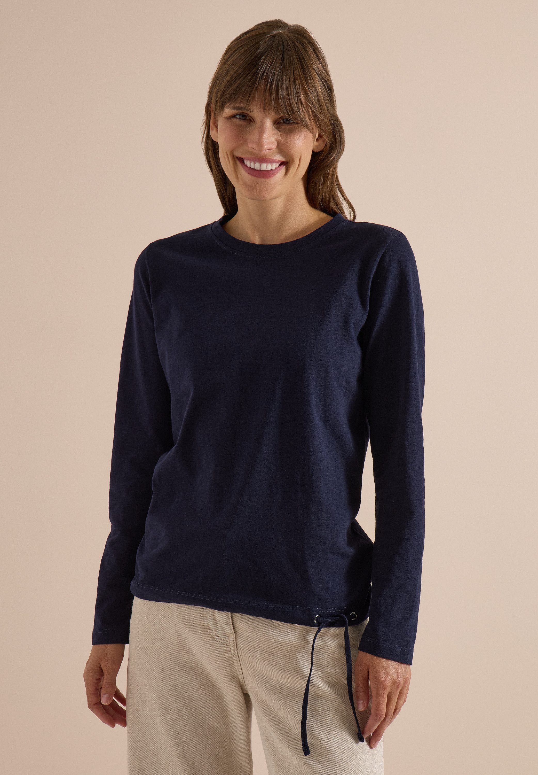 CECIL Langarmshirt aus reiner Baumwolle