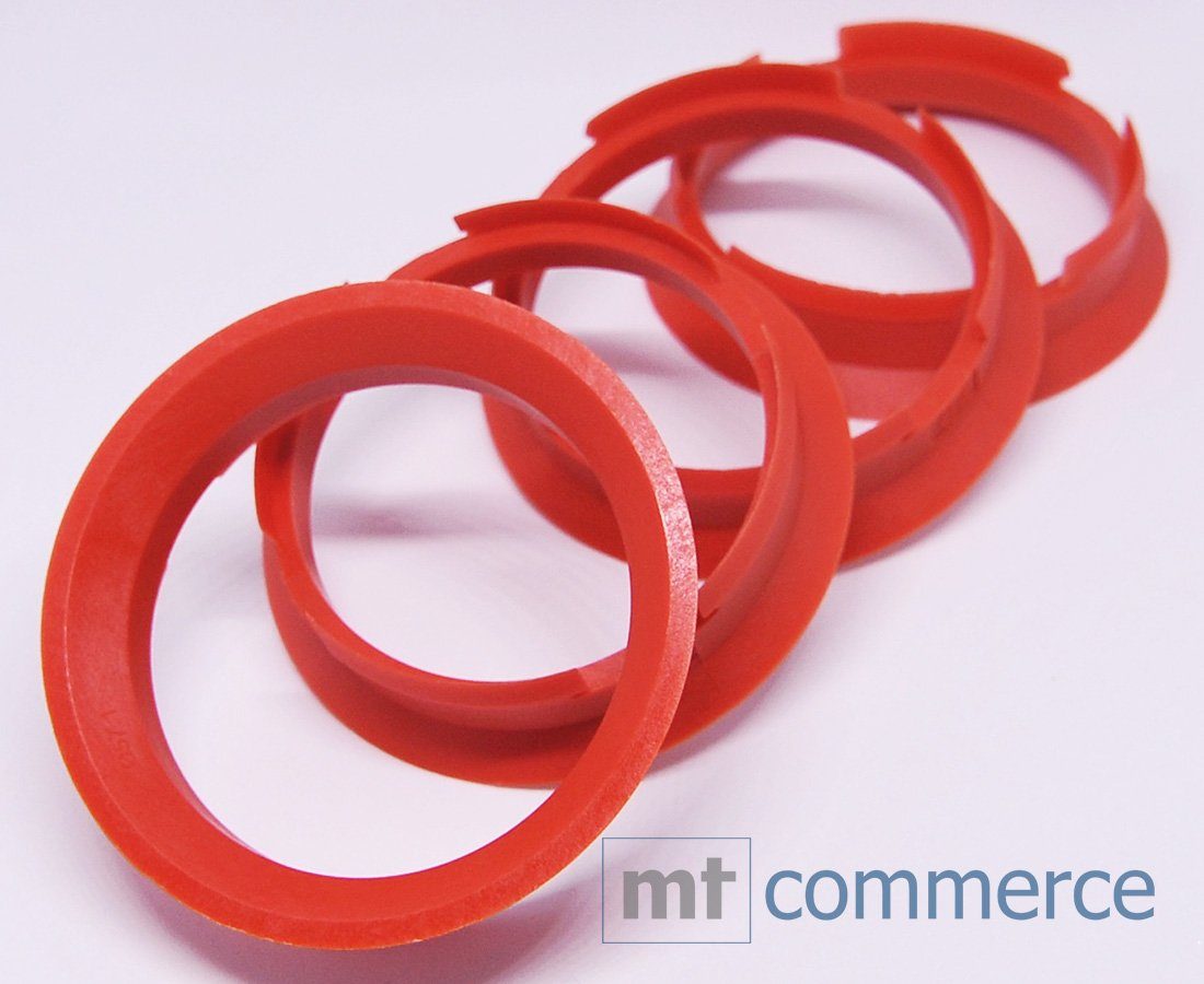 BRANDT AUTOMOTIVE Reifenstift 4X Zentrierringe rot Felgen Ringe Made in Germany, Maße: 63,4 x 57,1 mm