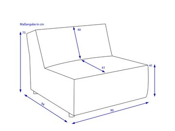 SANSIBAR Living Polsterecke Sitzelement SANSIBAR KARLSHAM (BHT 90x76x101 cm) BHT 90x76x101 cm