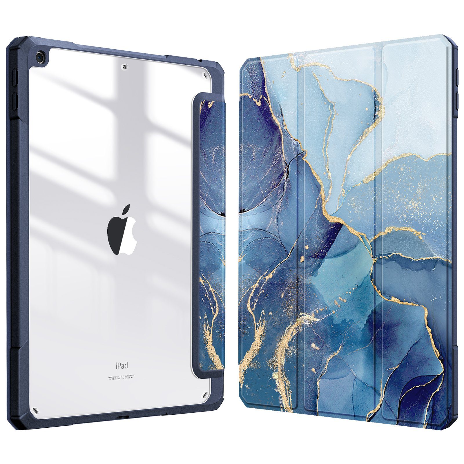 Fintie Tablet-Hülle Hybrid Hülle für 10.2 Zoll iPad 9. Gen 2021/8. Gen 2020/7. Gen 2019, mit Stifthalter - Stoßfeste Schutzhülle mit transparenter Hartschale