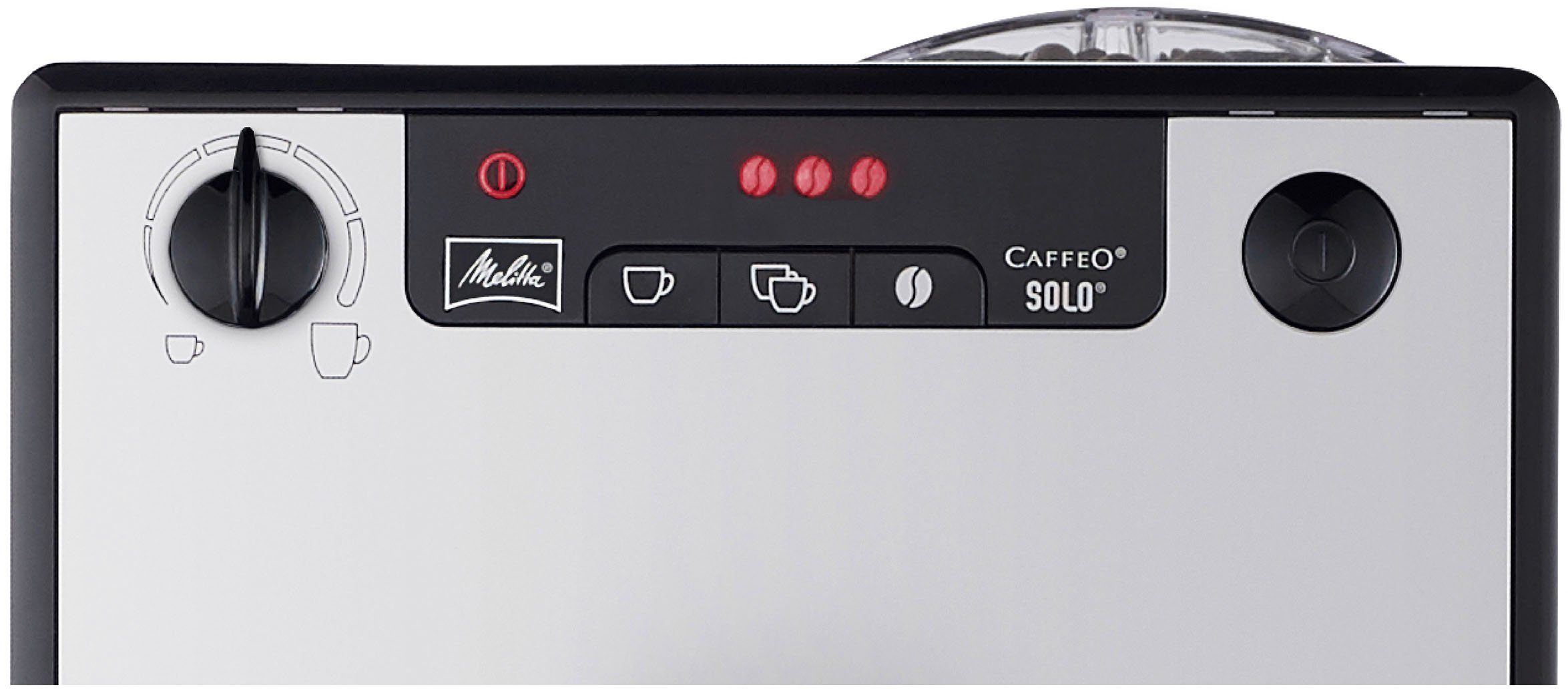 Kaffee nur bei Melitta Solo® 20 cm aromatischer 950-666, & Silver, Espresso Pure Breite Kaffeevollautomat
