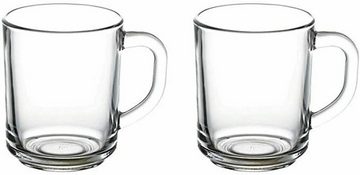 Pasabahce Gläser-Set Pup, Glas, 2 Kaffeeglas mit Henkel