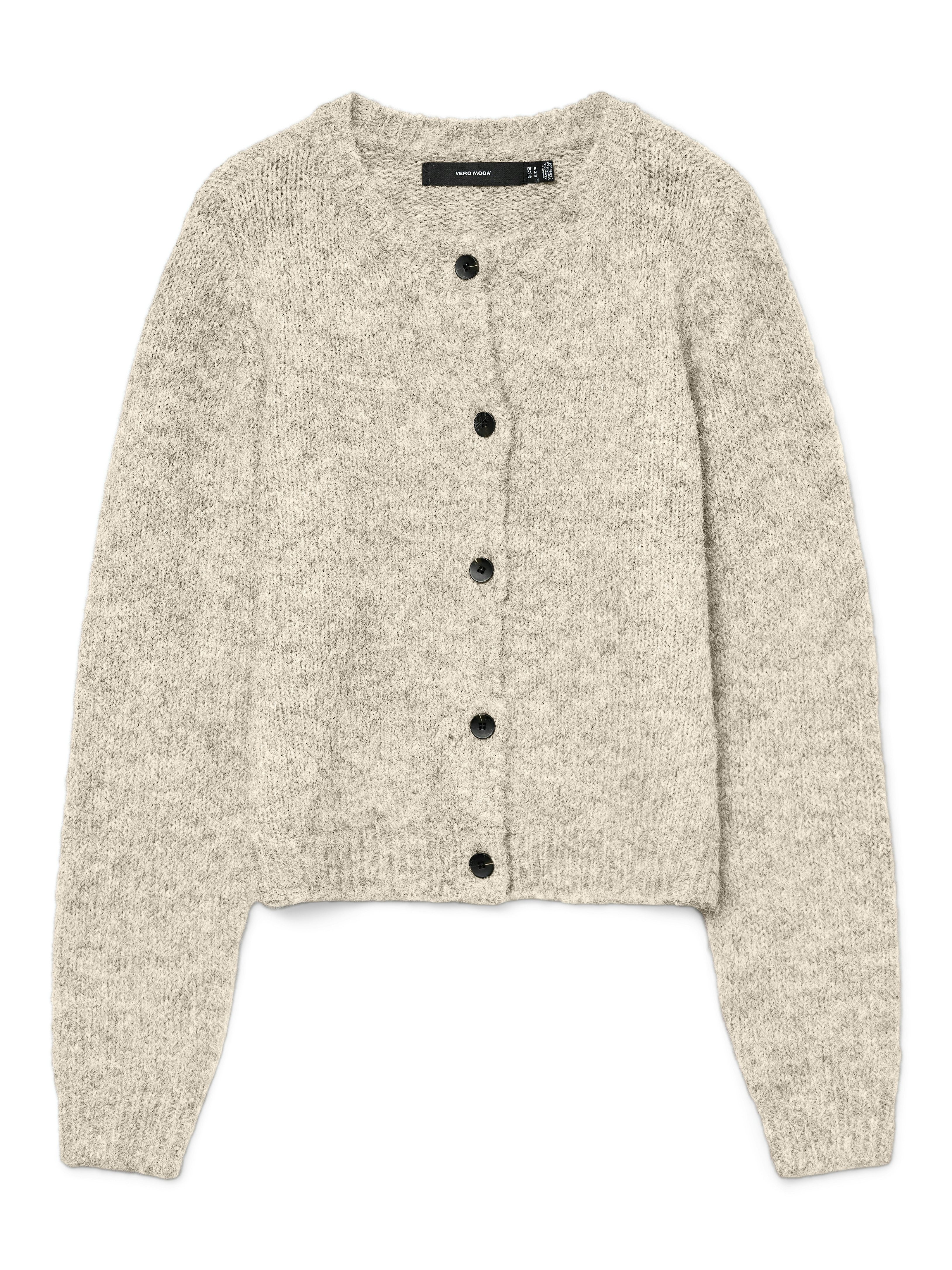 Vero Moda Strickjacke VMNOVAH LS O-NECK BUTTON CARDI GA NOOS