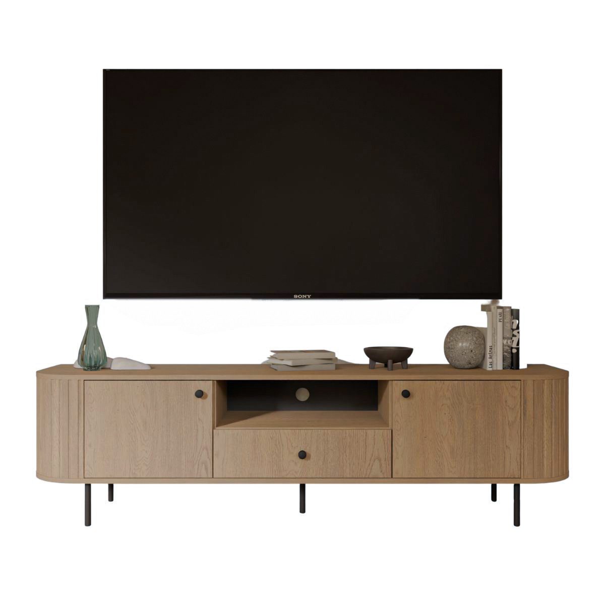 Compleo TV-Schrank 180 cm breit Eiche cremona, Elegant design, Natural, Low günstig online kaufen
