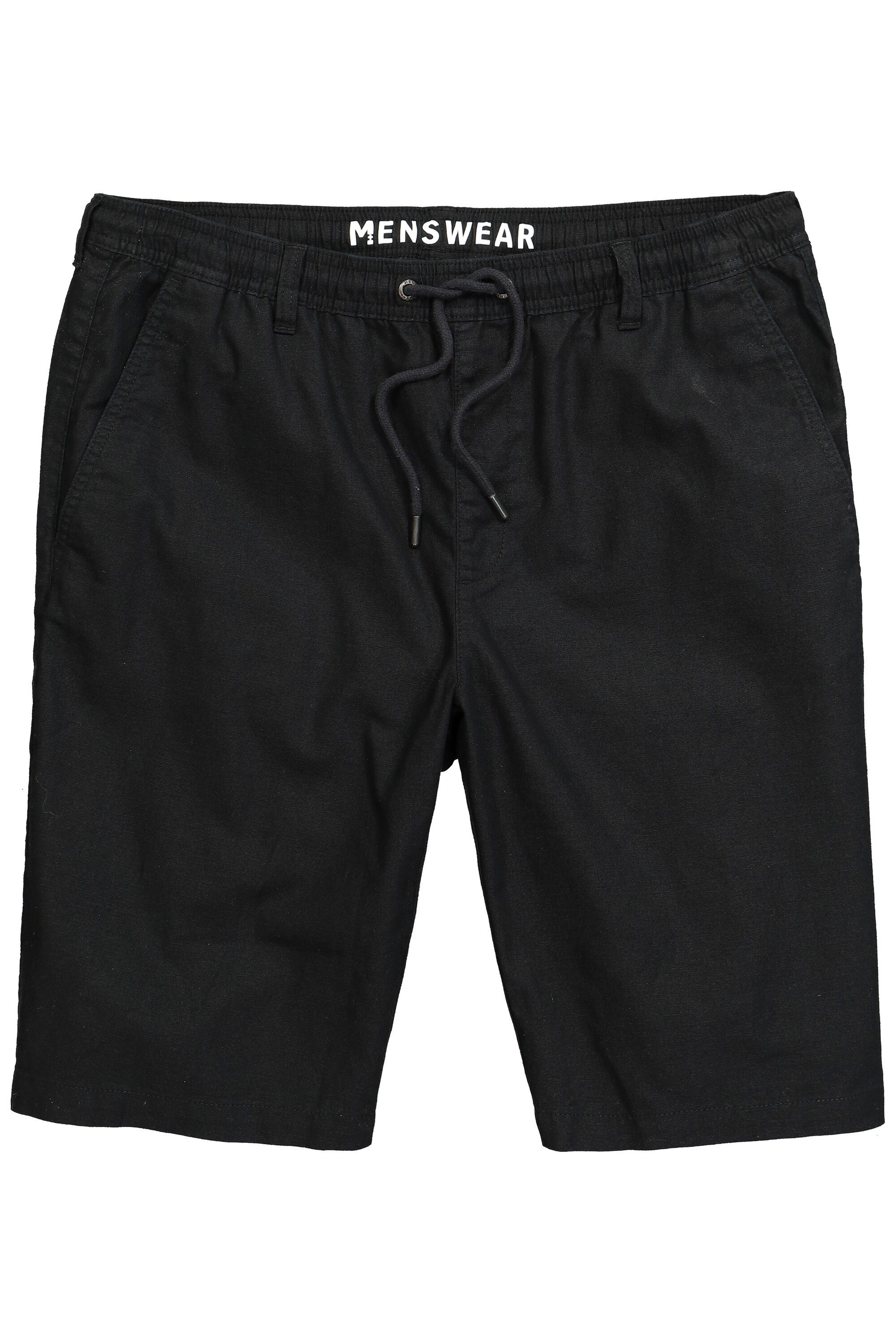 Men Plus Bermudas Leinenmix-Bermuda Relaxed Fit Elastikbund bis 8 XL