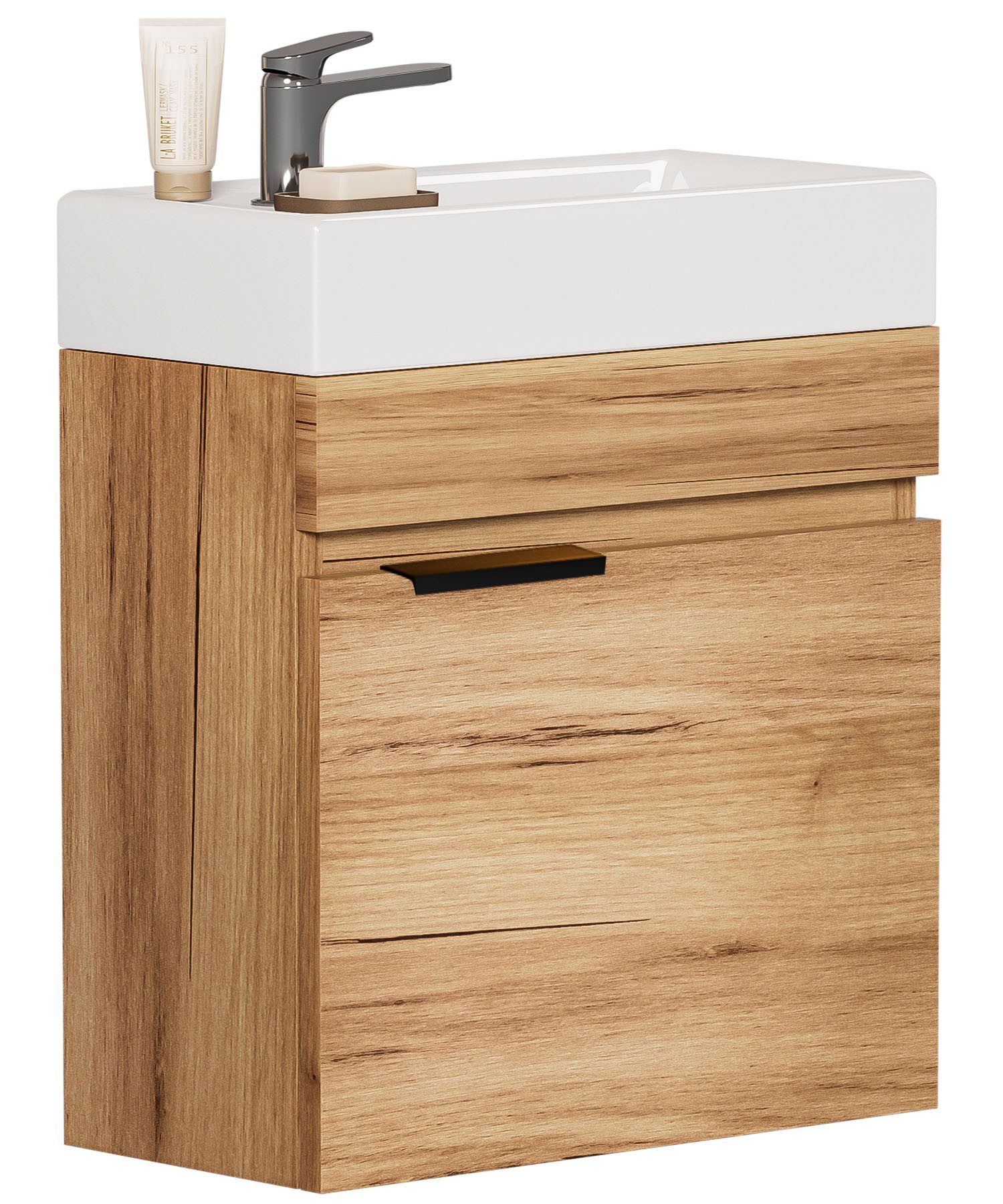 Yorbay Waschtisch Badmöbel Set mit Keramikbecken (Breite 41cm), Kompakter U günstig online kaufen