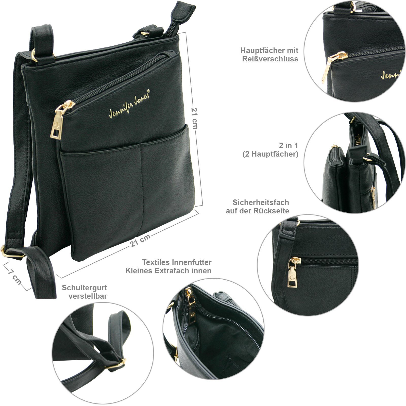 J JONES JENNIFER JONES Schultertasche Modische Damen Tasche - Kleine Umhäng günstig online kaufen