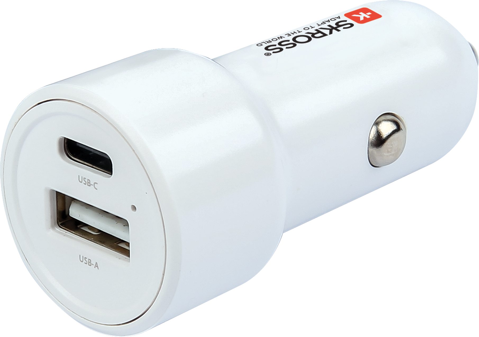 SKROSS Dual Car Charger incl. USB-C cable Schnelllade-Gerät (12-V-Zigarettenanzünder-Steckdose)