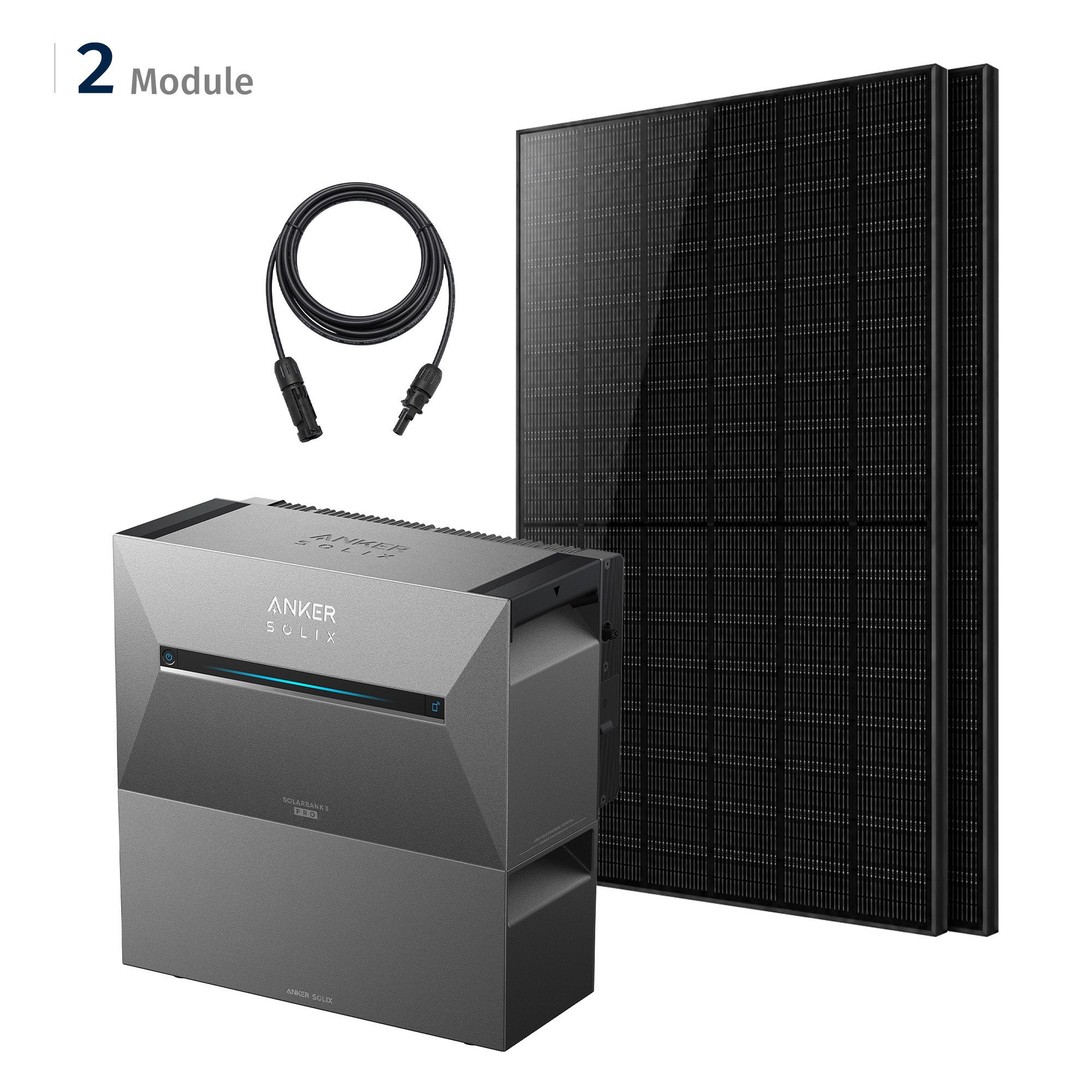 SolarMars Solaranlage 1000W Balkonkraftwerk mit Speicher Anker Solix Solarbank 3 E2700 Pro, (mit optionaler BP2700 Erweiterungsakku), mit intelligenter KI zur dynamischen Überwachung des Stromverbrauchs