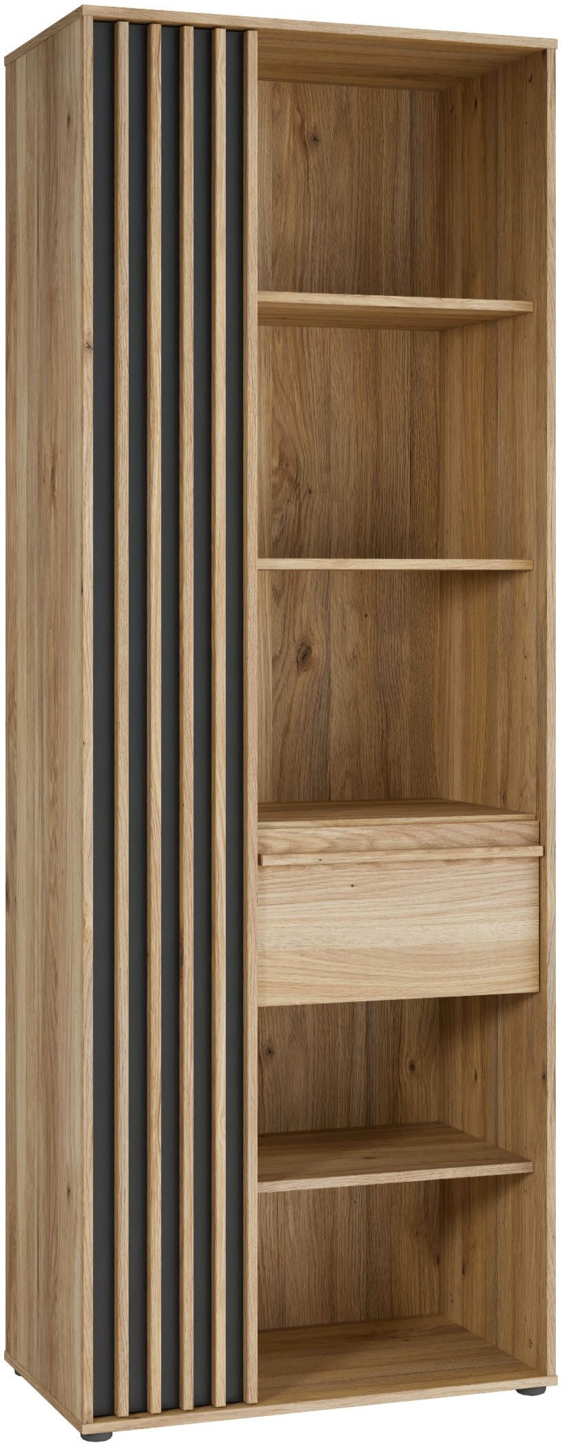 FORTE Regal Stauraumregal, 1T/1SK, Soft Close, Vollauszug SK, B/H/T 73,1/200,1/41,7 cm optionale Beleuchtung