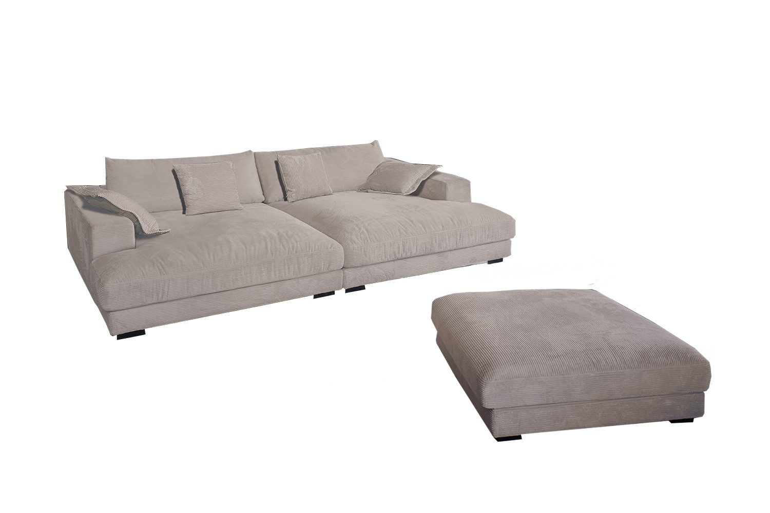 KAWOLA Big-Sofa MADELINE, Couch mit Hocker günstig online kaufen