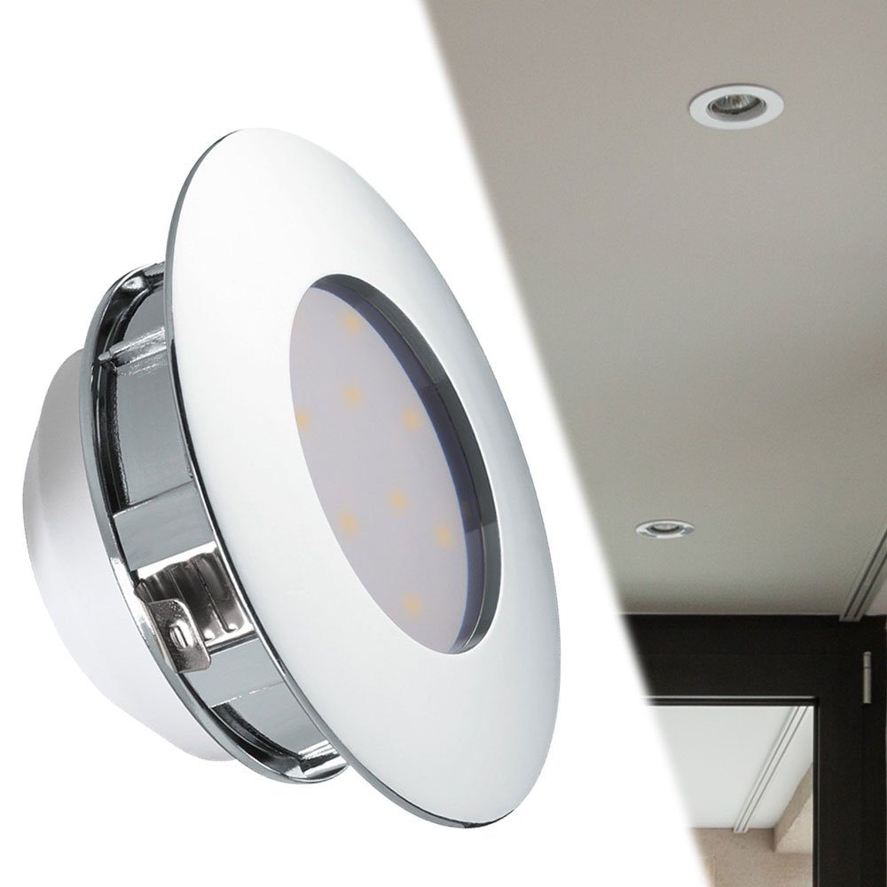 Strahler Zimmer weiß Warmweiß, Einbau EGLO LED-Leuchtmittel verbaut, LED Spot Leuchte LED Wohn Einbaustrahler, fest