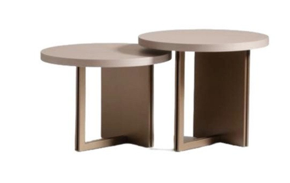 Beistelltisch Beige Holztische im eleganten Design für gemütliche Wohnräume