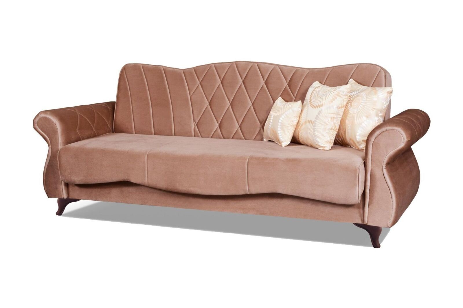 Polster Schlafsofa Sitzer Sofa Sofa, Couchen Dreisitzer Neu Sofa Textil JVmoebel 3