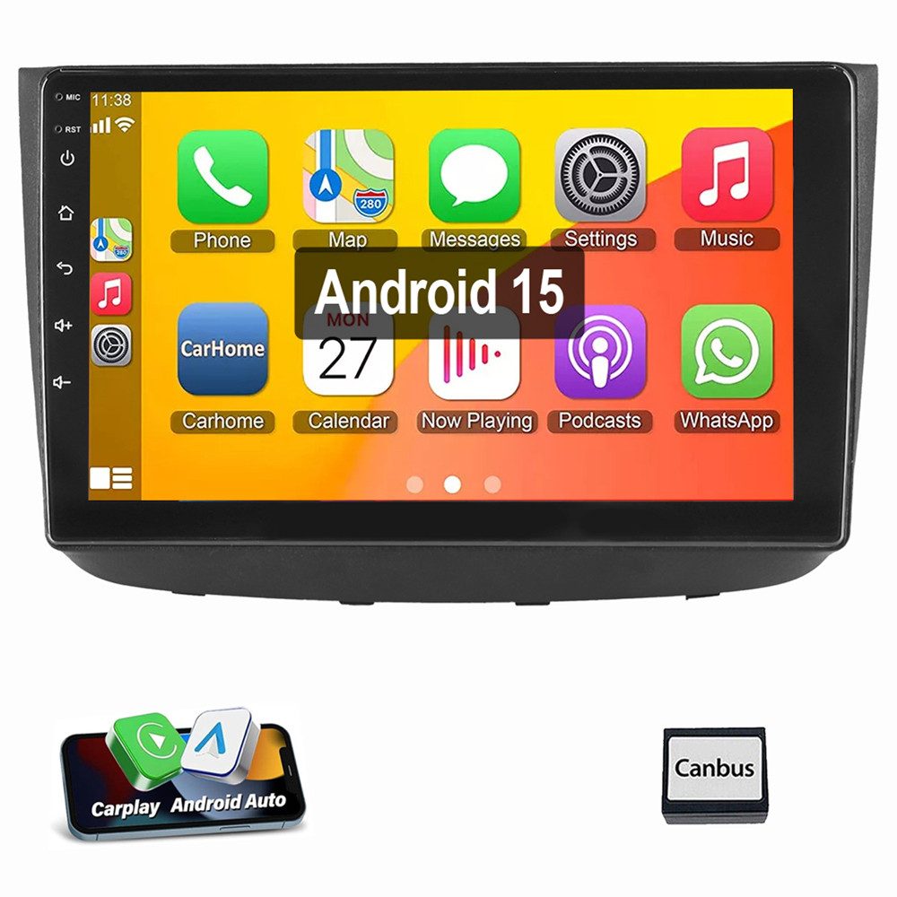 ESSGOO 10" Für Mercedes-Benz Vito 2 W639 Viano 2 2003-2014 Android 15 Autoradio (RDS, Digitalradio (DAB), FM, AM, Carplay Android Auto GPS Mirror Link SWC BT EQ)