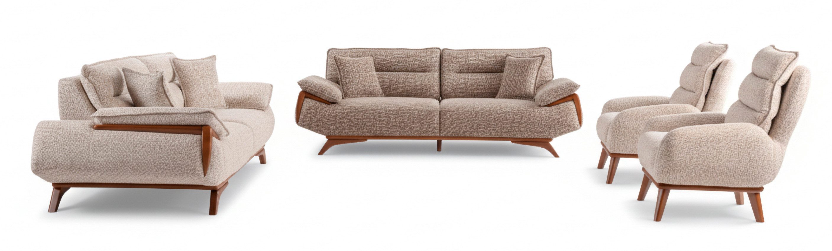 Nobelaa Sofa Sitzgruppe/Sofa Set - Wohnzimmergarnitur "Rosamora" 3+3+1