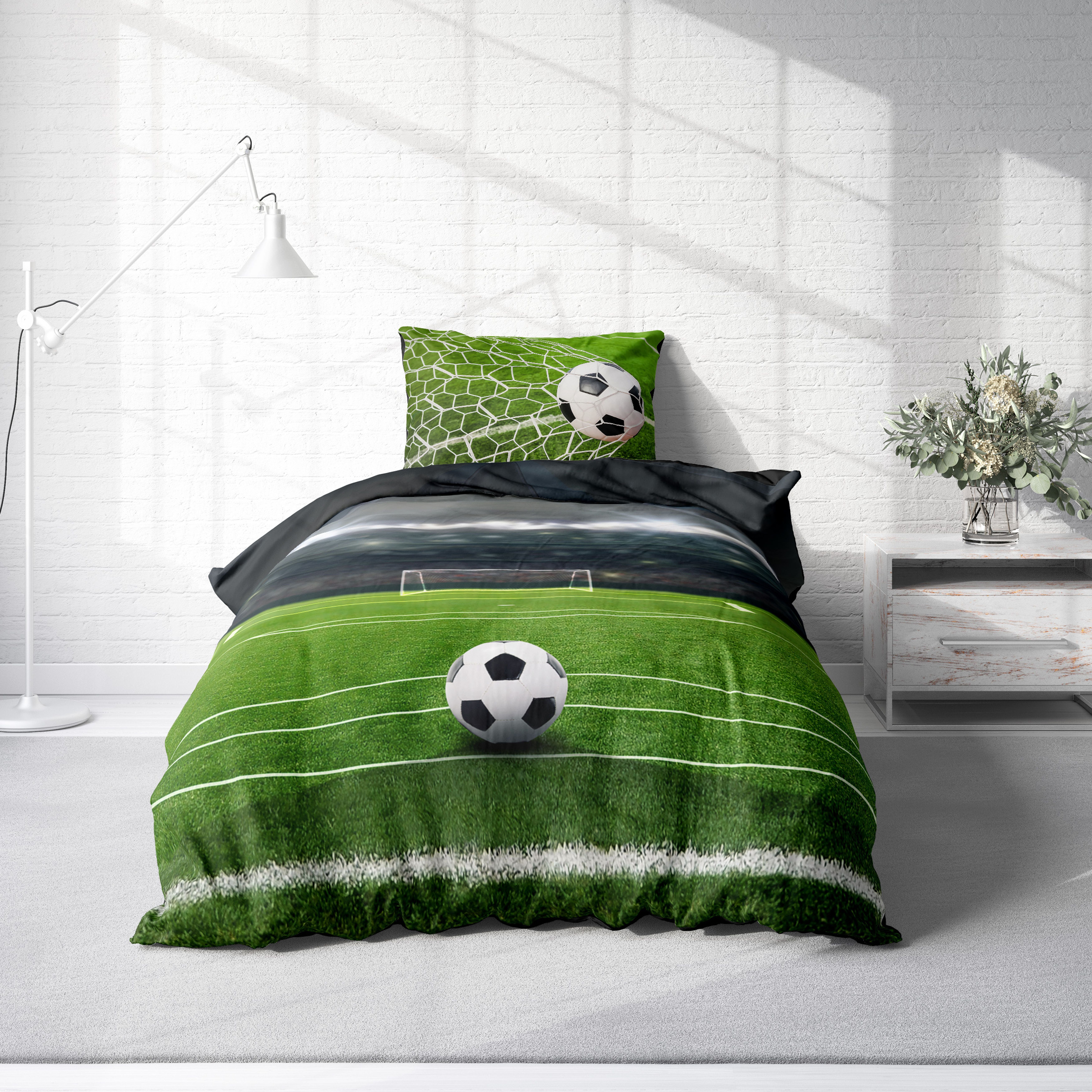 One Home Bettwäsche Fußball, Mikrofaser, 2 teilig, Fußballstadion, auch gee günstig online kaufen