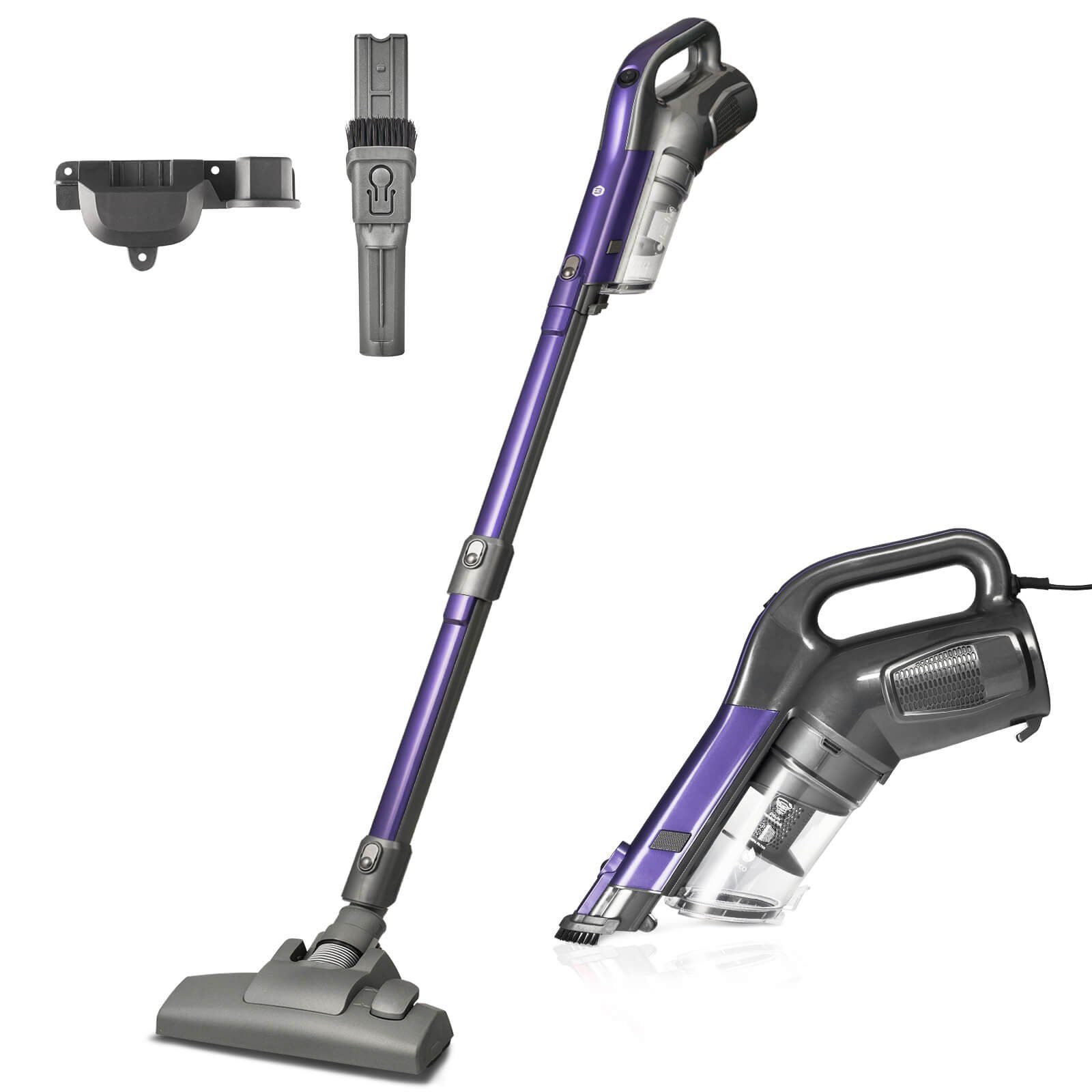 Balter Handstaubsauger Vento H3 Purple, Staubsauger, Handstaubsauger, Beutellos, 600W, Wandhalterung, 5M Kabel