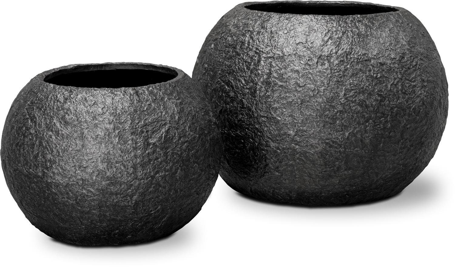 Pflanzkugel, fleur granit schwarz Pflanzkübel Ø black 43 cm, Höhe Rocky 60 ami cm,