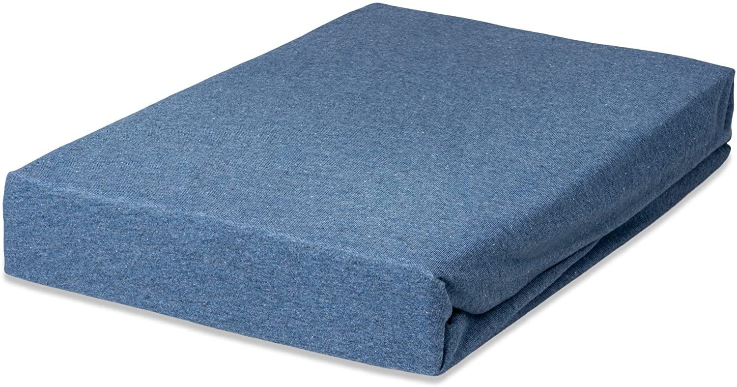 Hometex Premium Textiles Spannbettlaken Meliertes Spannbettlaken, Gummizug: Rundumgummizug, zweifarbigem Effektgarn 160 g/m²