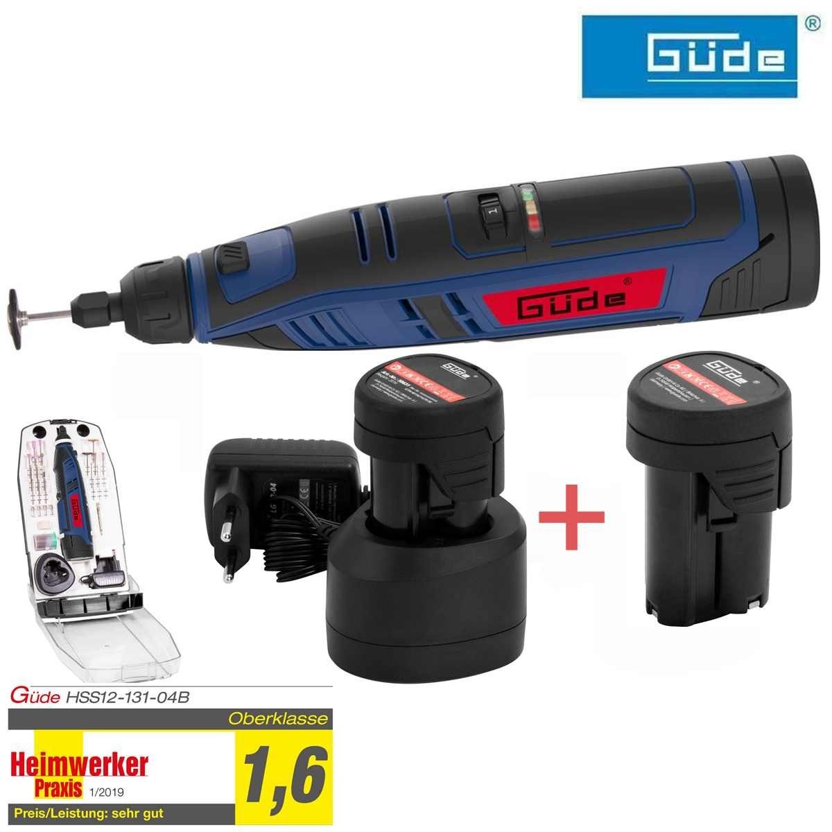 Güde Akku-Multischleifer Güde 12V Li Multifunktions Akku Schleifer mit 2 Akkus