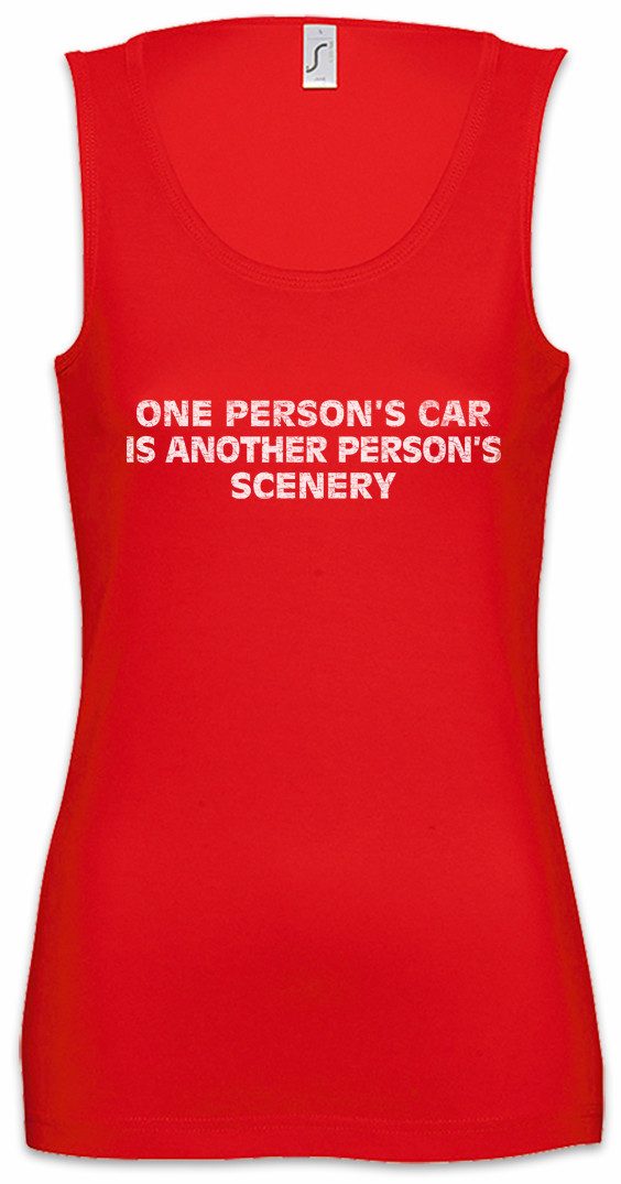 Tanktop One Person's Car Ärmelloses Damen T-Shirt Race Racing Car Auto Driver