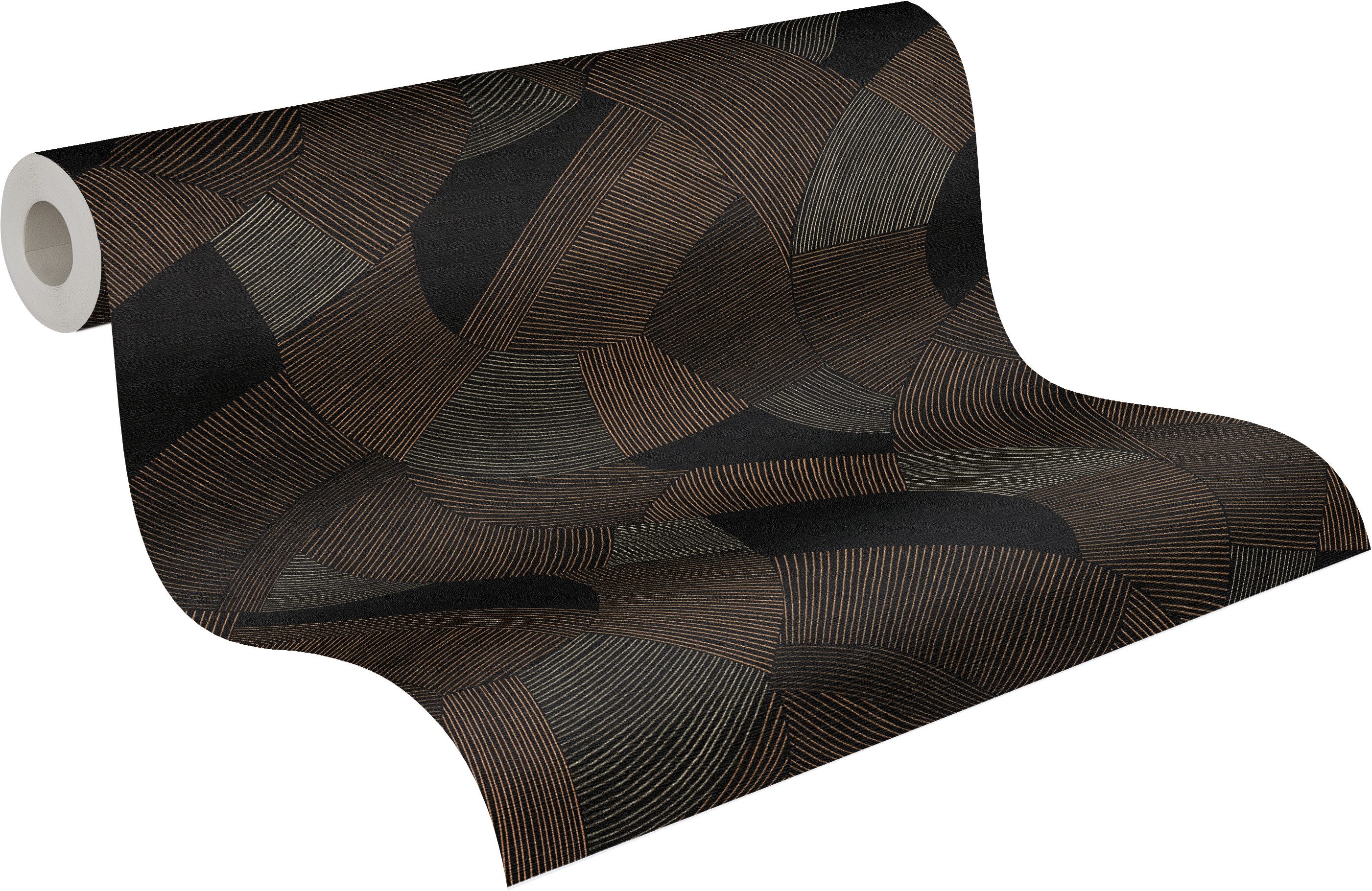 A.S. Création Vliestapete Cuba II Modern Metallic Arches, leicht strukturiert, Kunst, Strukturmuster, geometrisch, Modernes Geometrie-Design mit stilvoller Strukturwirkung
