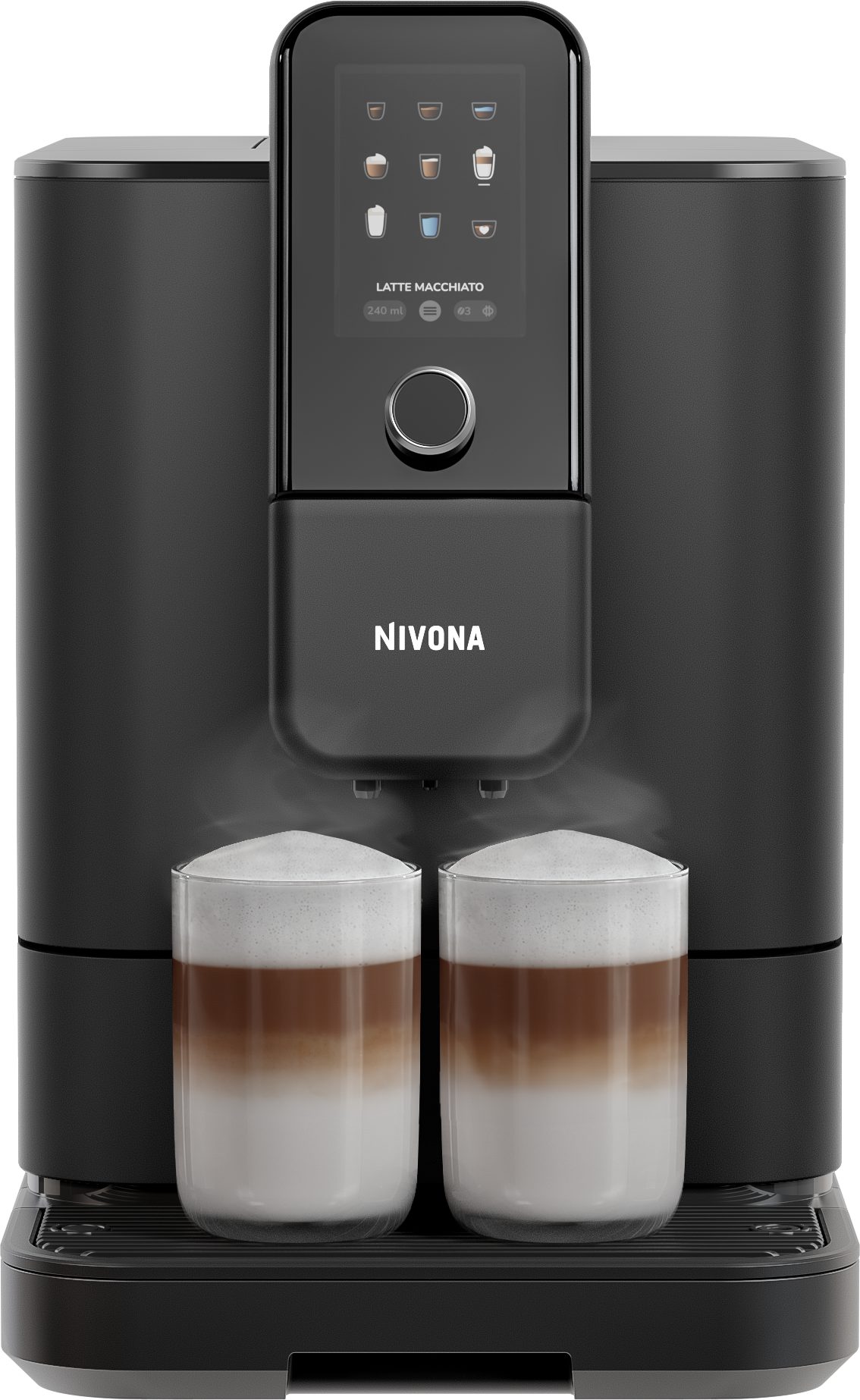 Nivona Kaffeevollautomat, 2-Tassen-Funktion, herausnehmbare Brühgruppe, einfache Bedienung